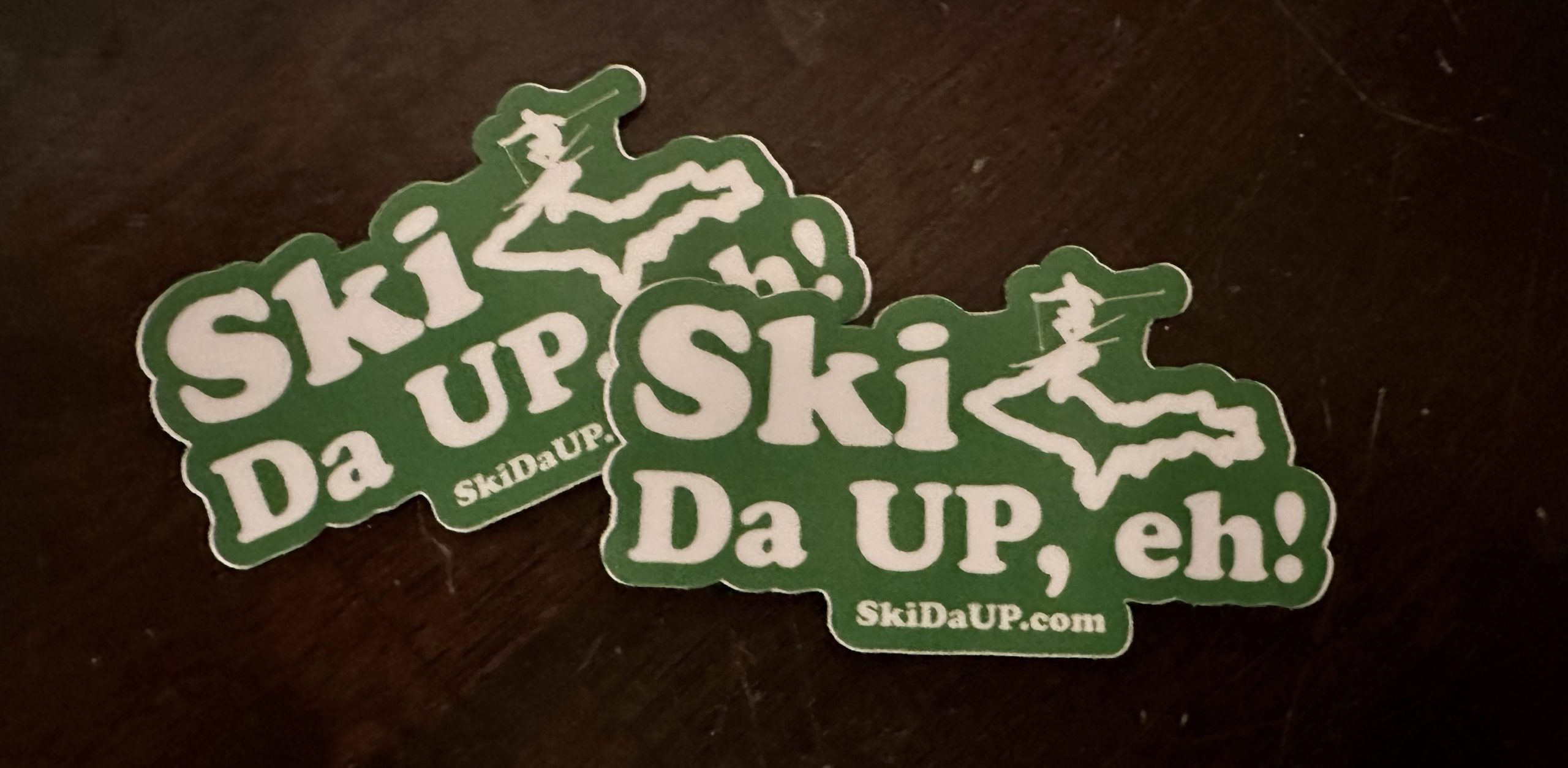 Two Ski Da UP Stickers