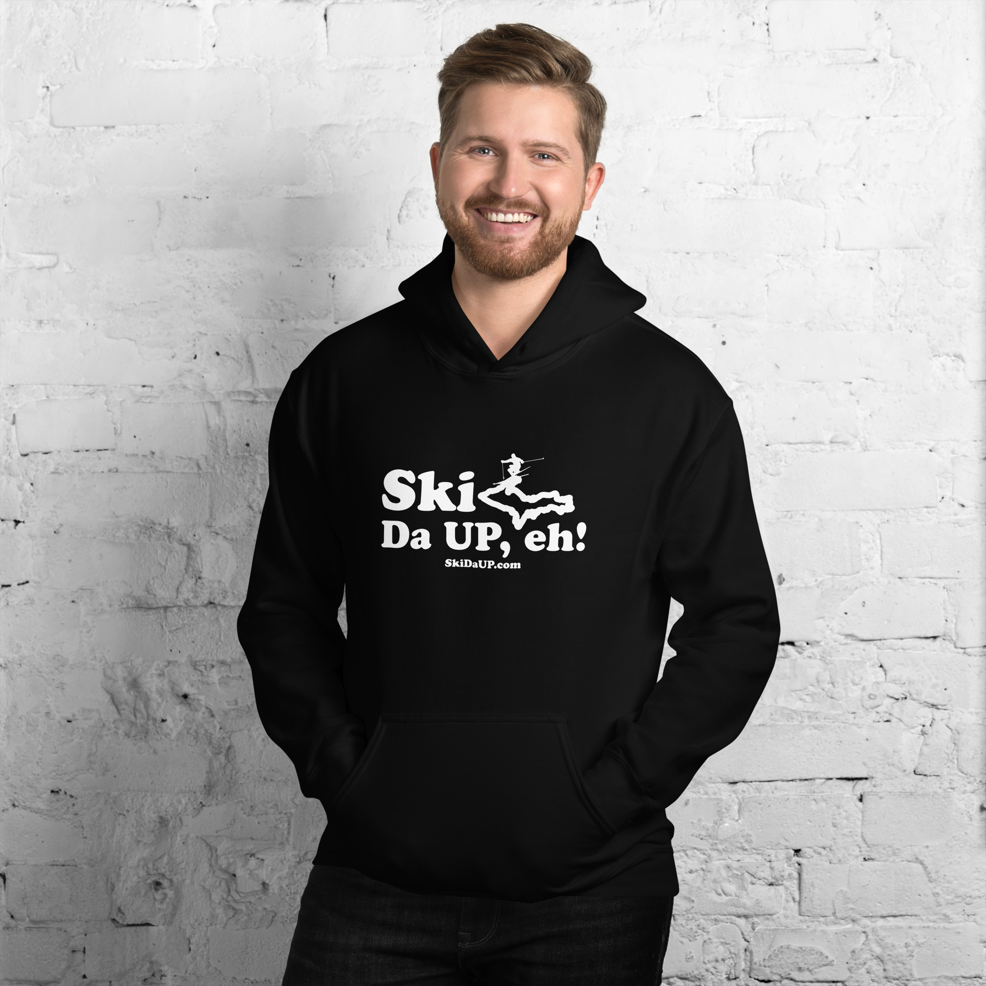 Ski Da UP, Eh! Unisex Hoodie - Image 2