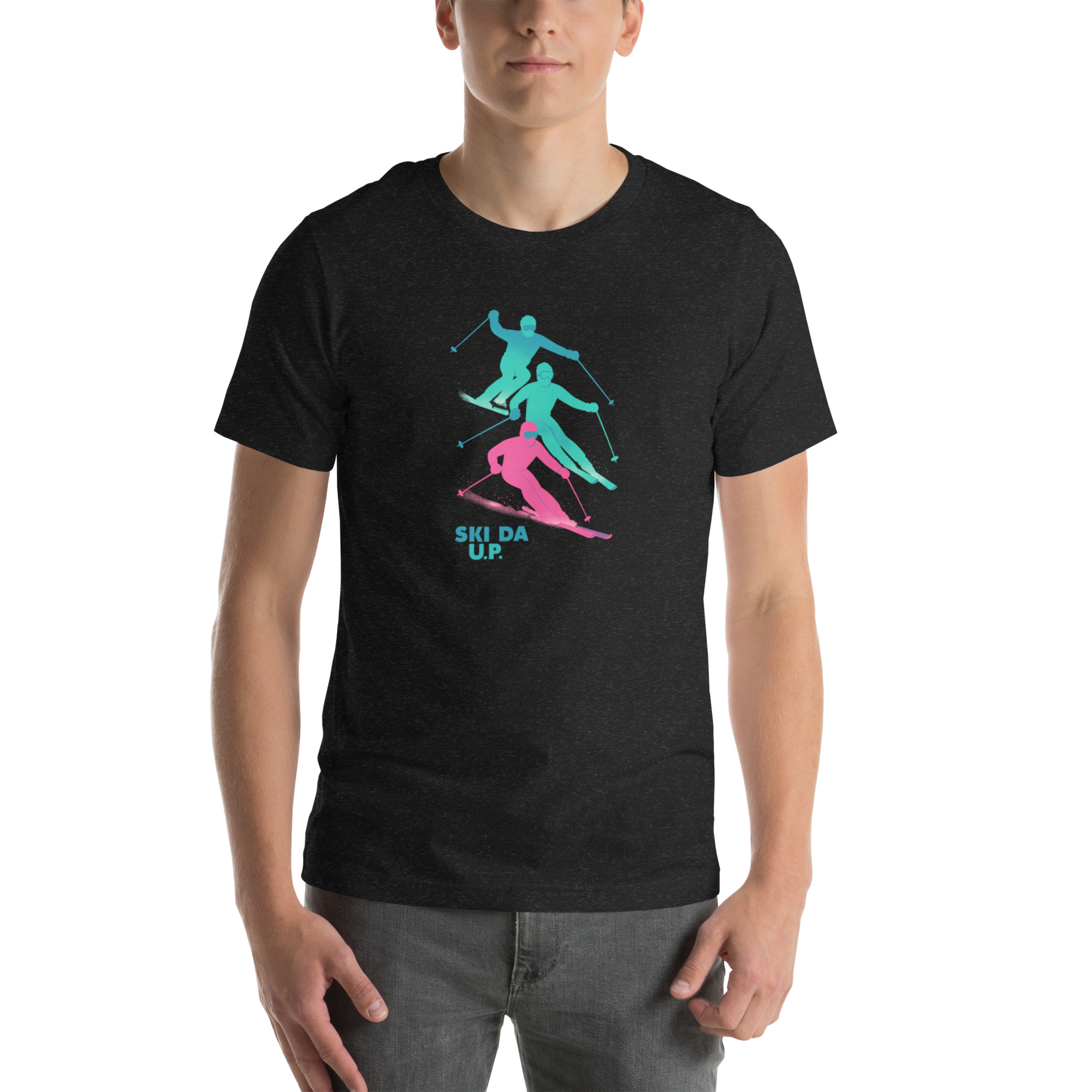Ski Da UP Retro Skiers Unisex t-shirt