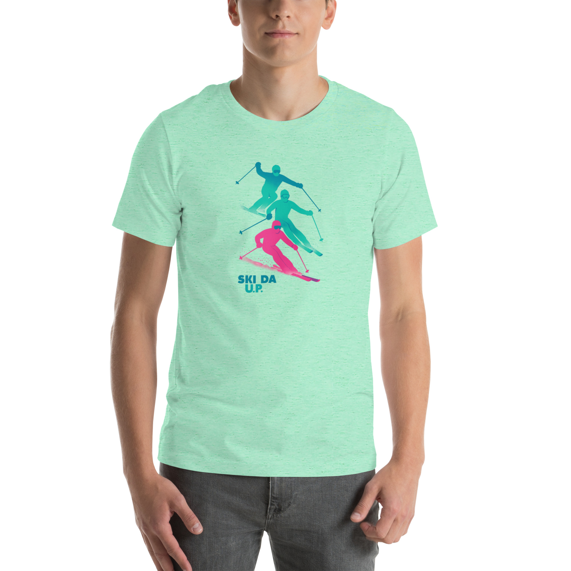 Ski Da UP Retro Skiers Unisex t-shirt - Image 19