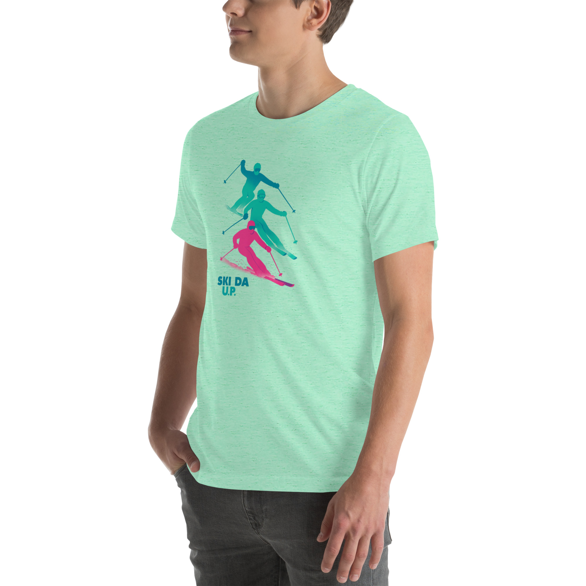 Ski Da UP Retro Skiers Unisex t-shirt - Image 22