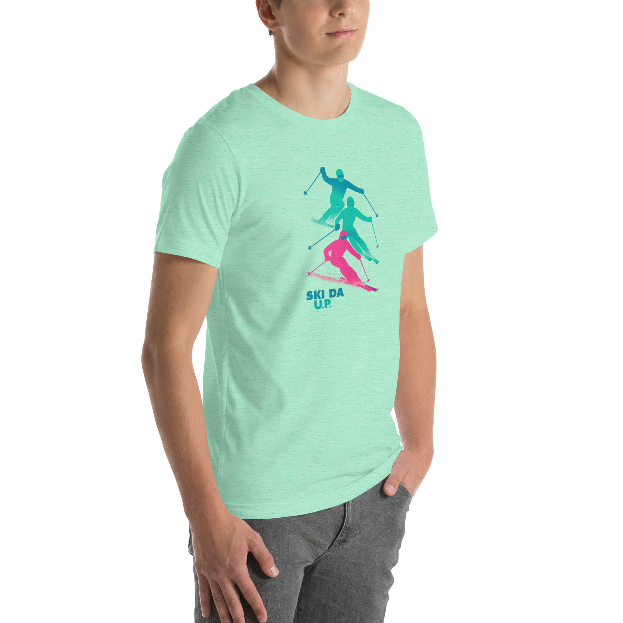 Ski Da UP Retro Skiers Unisex t-shirt - Image 24