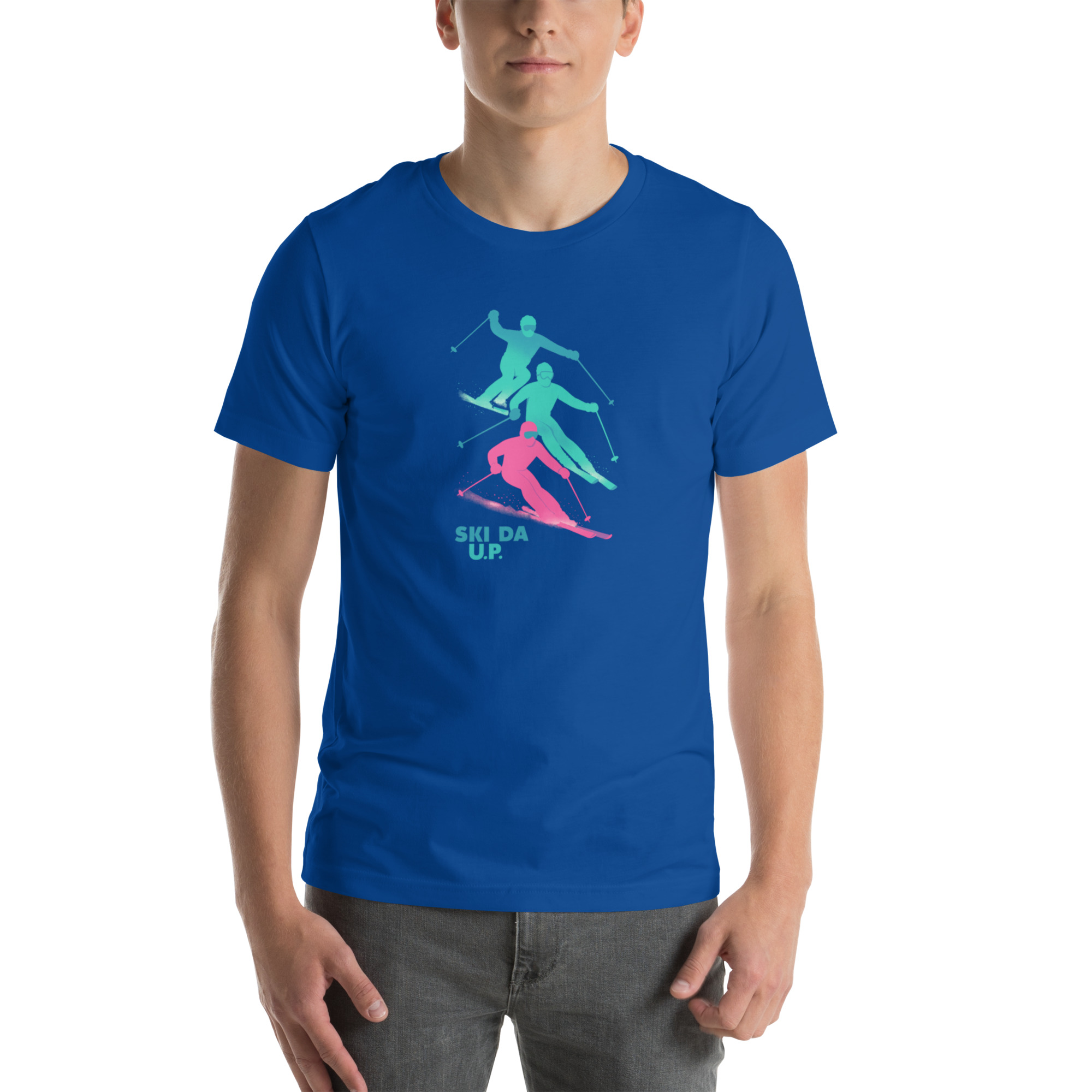 Ski Da UP Retro Skiers Unisex t-shirt - Image 7