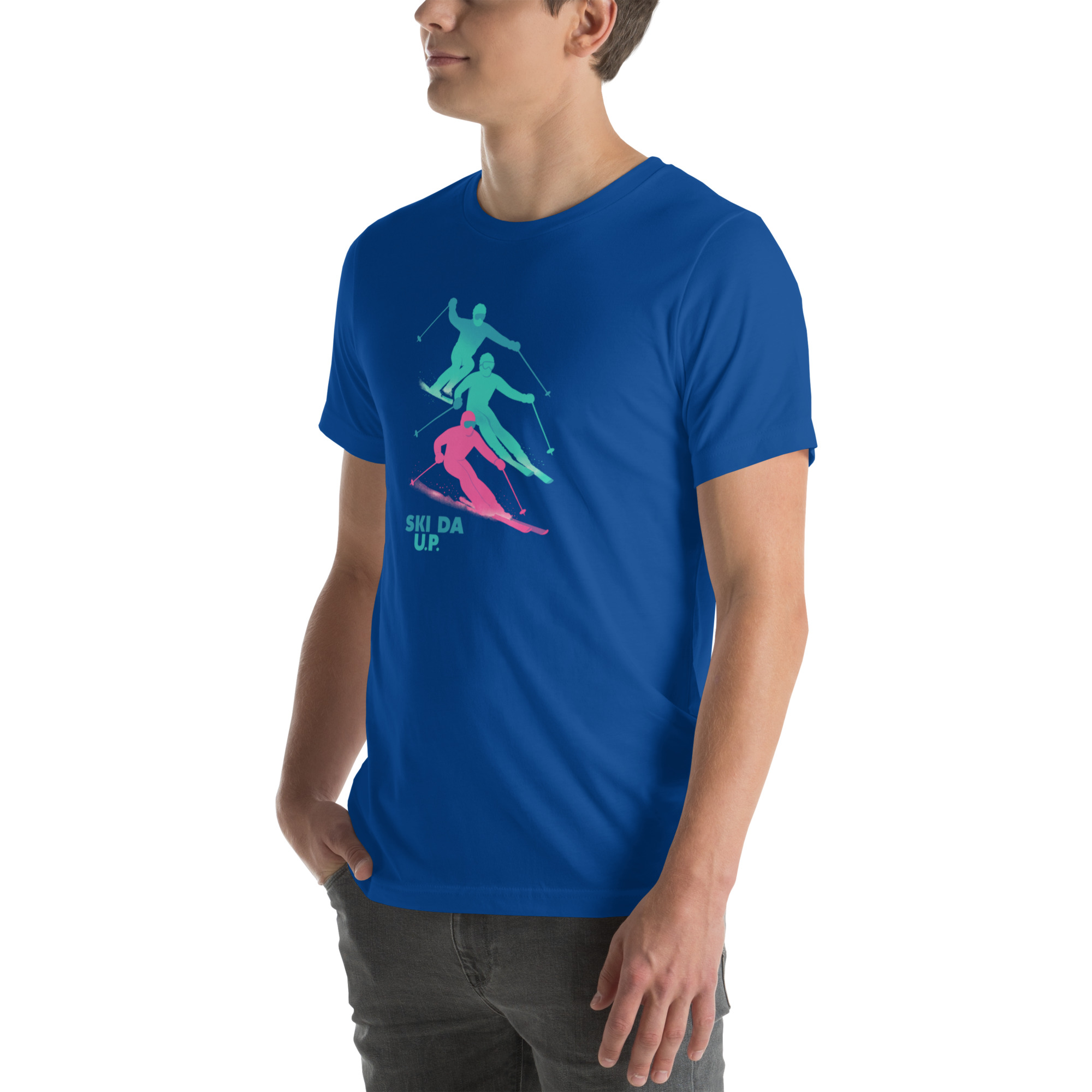 Ski Da UP Retro Skiers Unisex t-shirt - Image 10