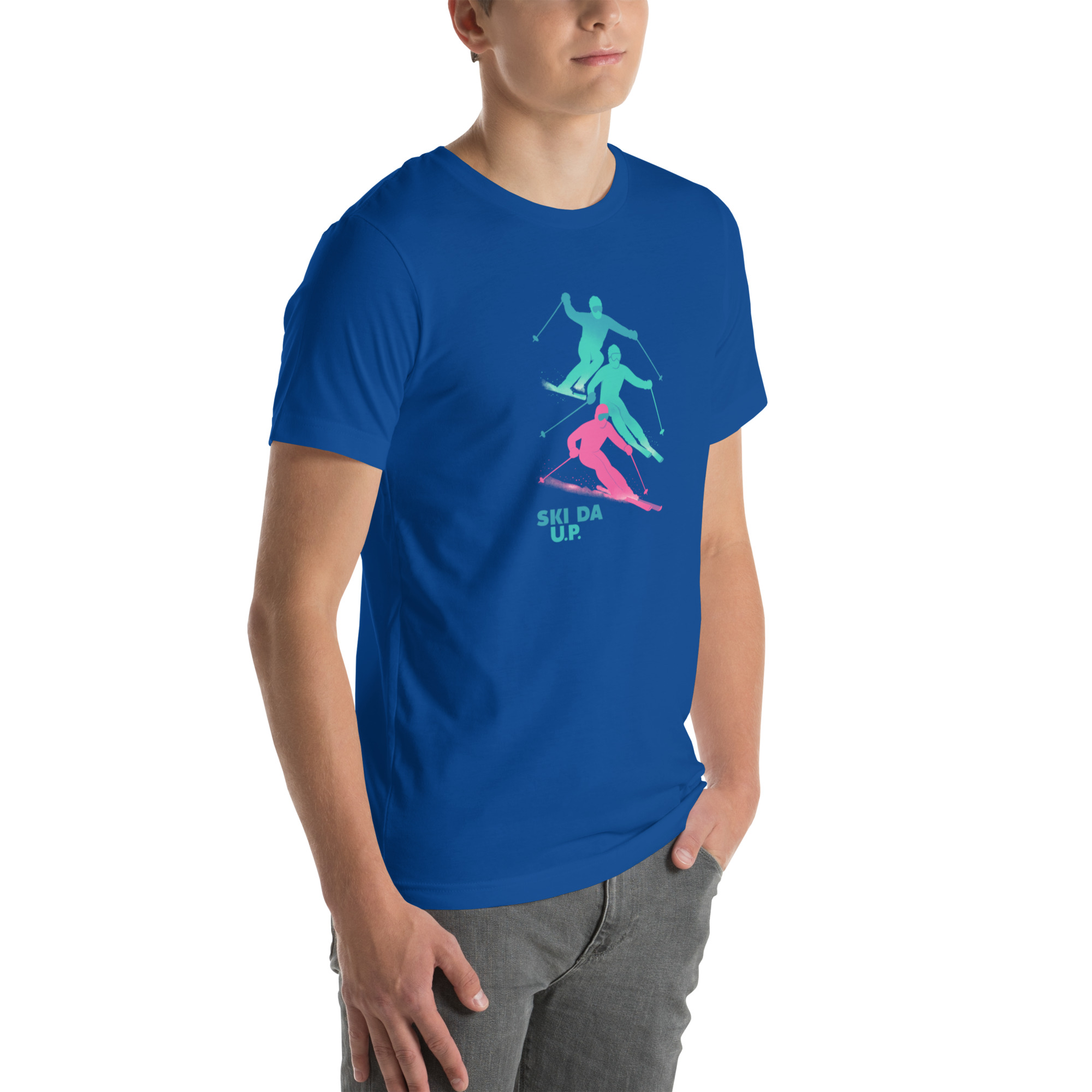 Ski Da UP Retro Skiers Unisex t-shirt - Image 12