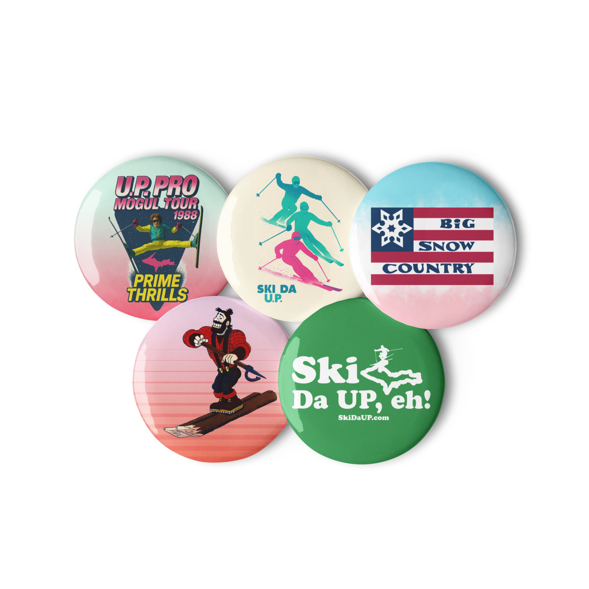 Ski Da UP Set of pin buttons - Image 2