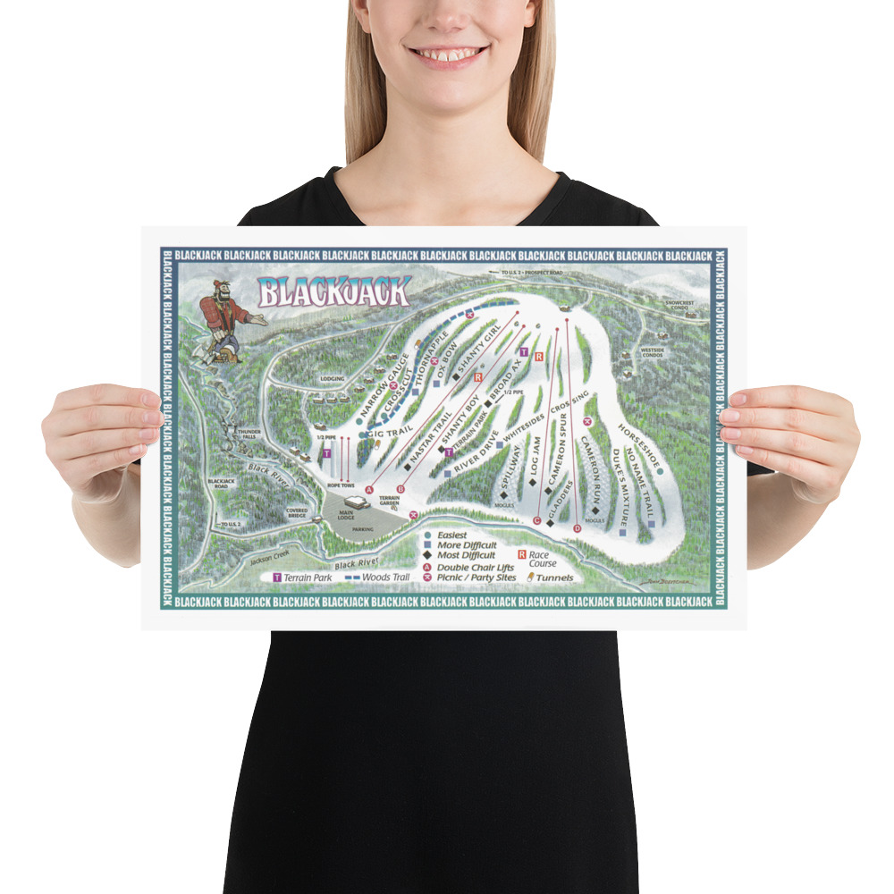 Ski Da UP Logger Map Poster