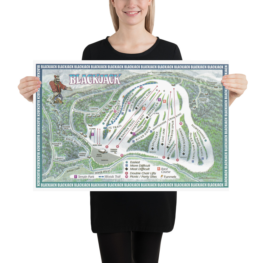 Ski Da UP Logger Map Poster - Image 2