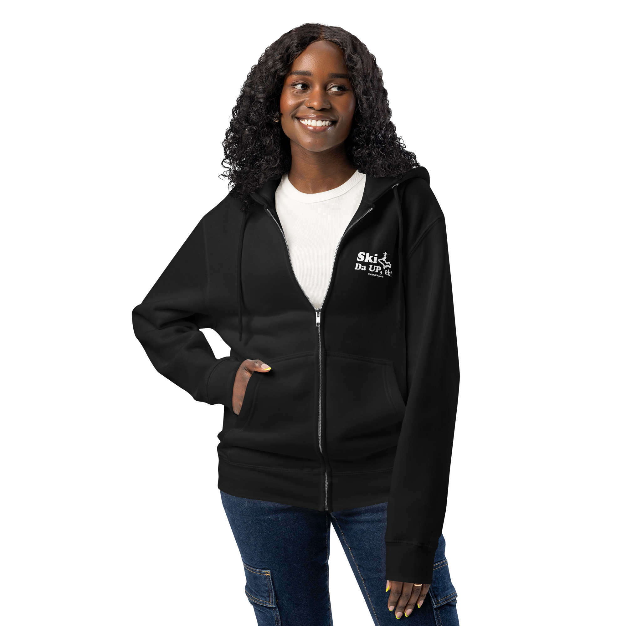 Ski Da UP Logger Premium full zip hoodie - Image 3