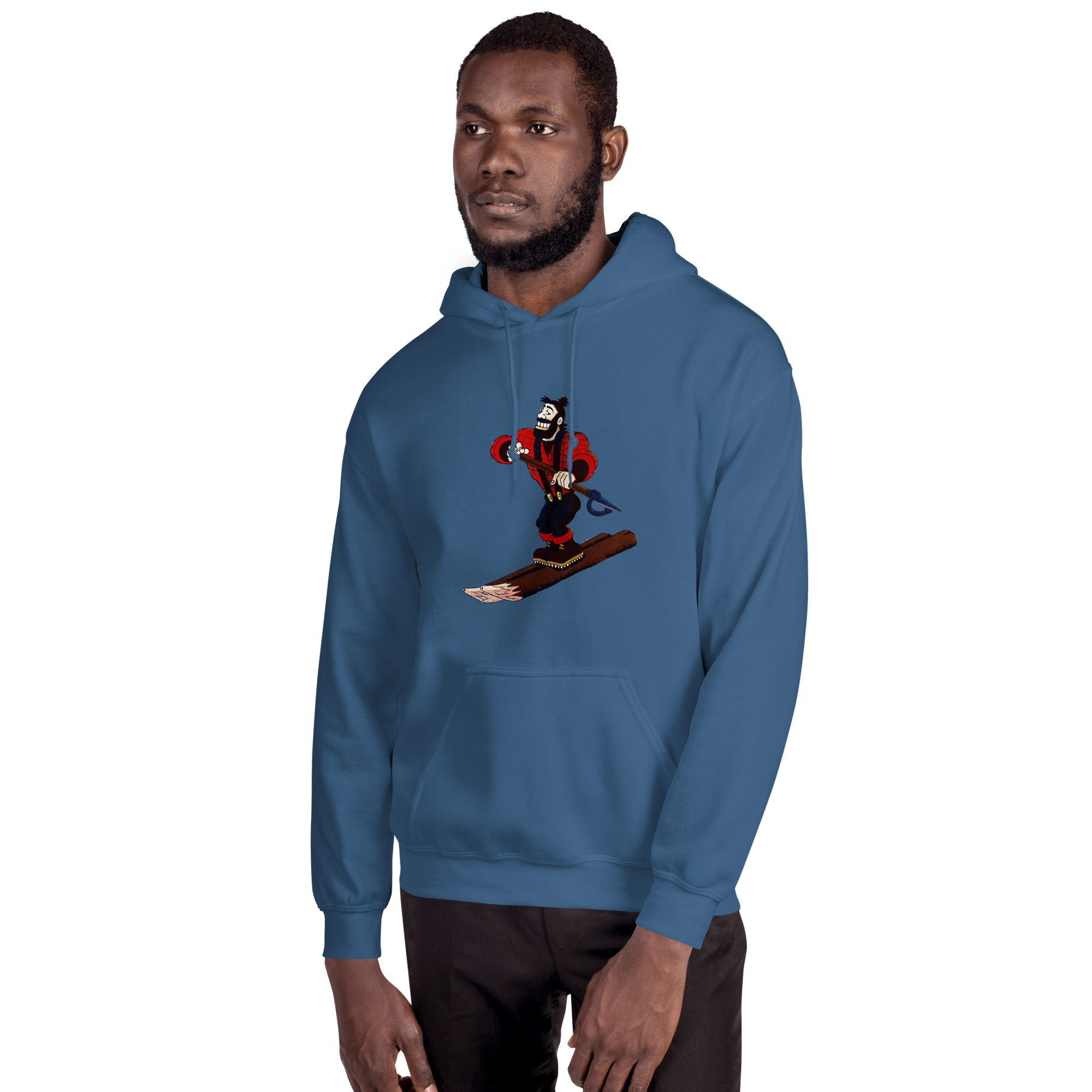 Ski Da UP Logger Blue Unisex Hoodie - Image 2