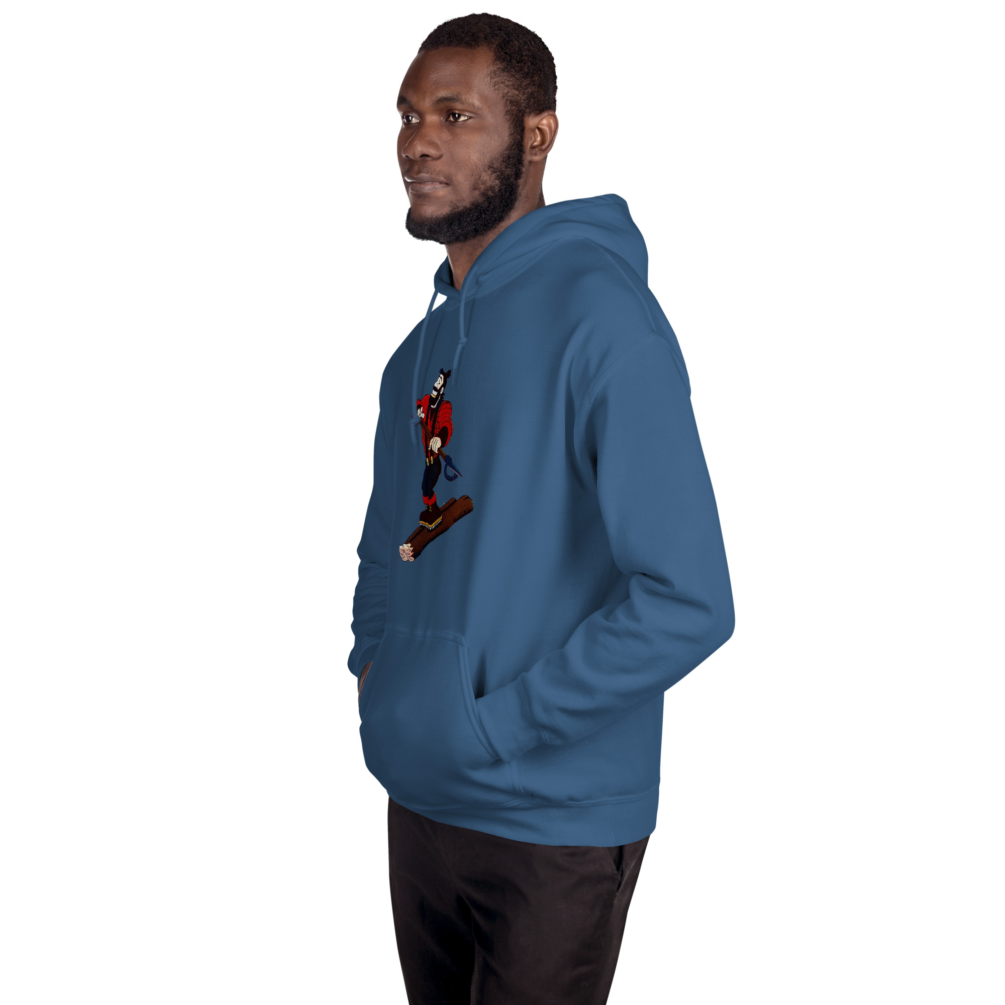 Ski Da UP Logger Blue Unisex Hoodie - Image 3