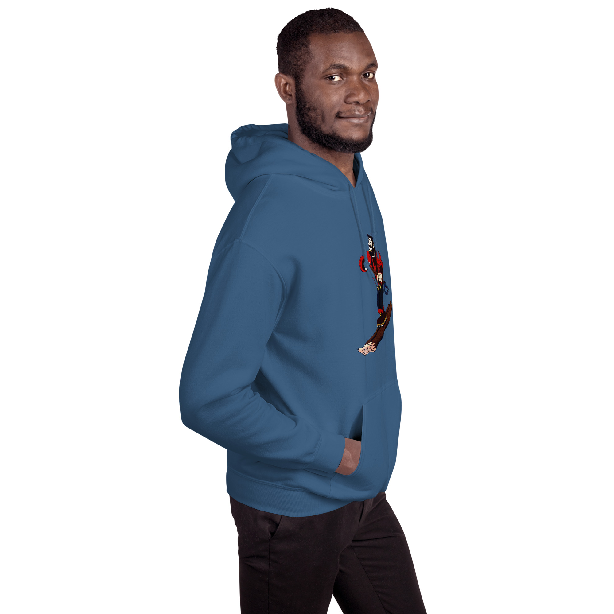 Ski Da UP Logger Blue Unisex Hoodie - Image 4