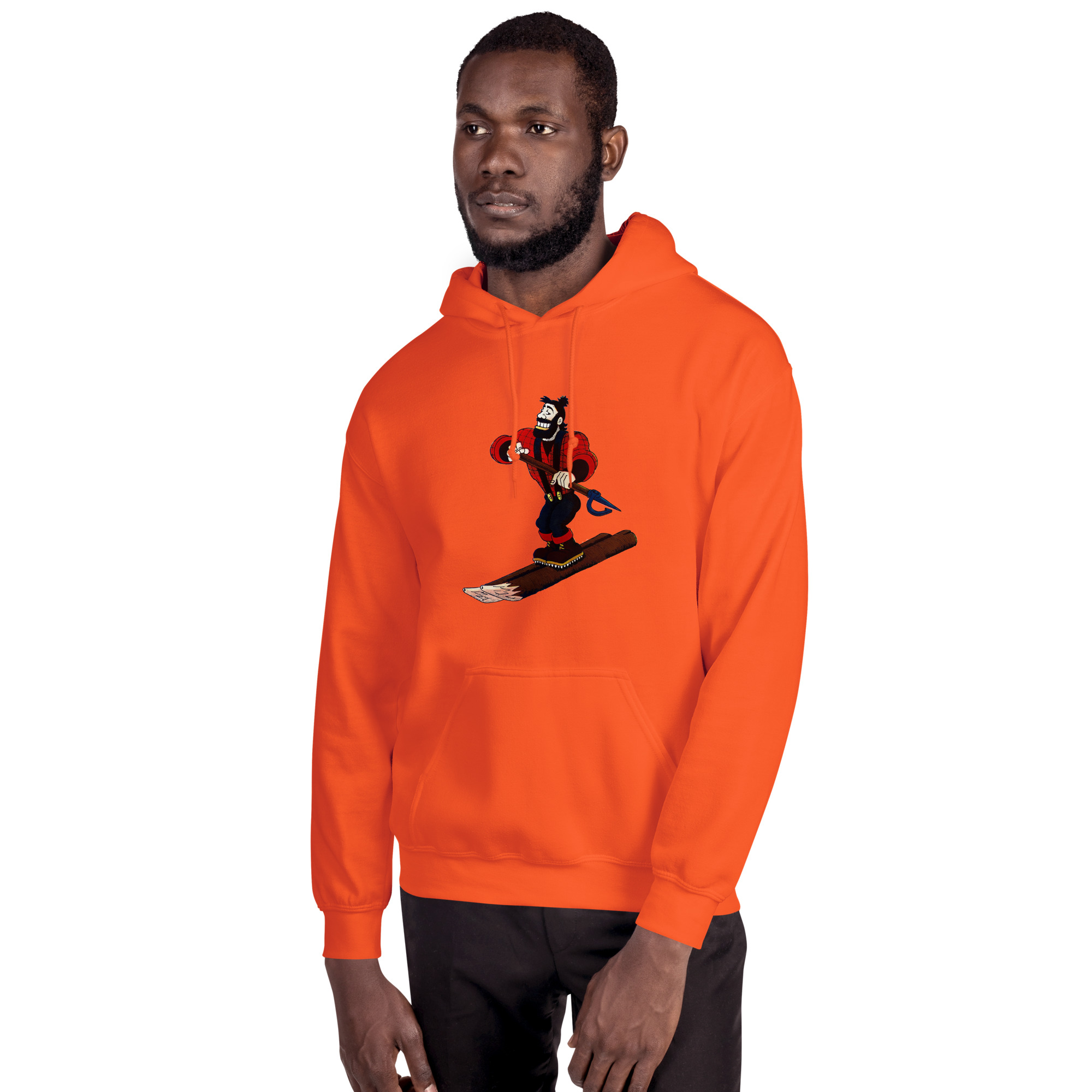 Ski Da UP Hunter Orange Unisex Hoodie - Image 4