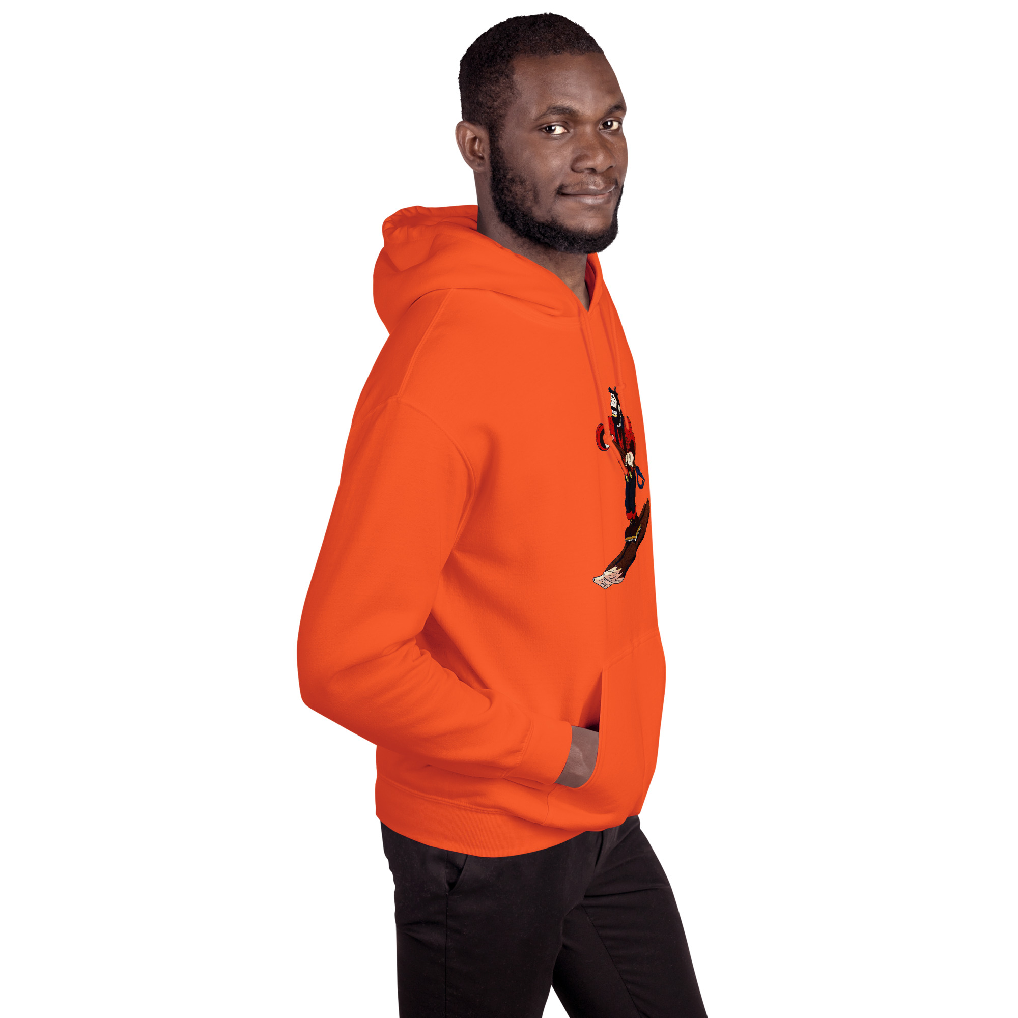 Ski Da UP Hunter Orange Unisex Hoodie - Image 3