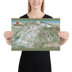 Ski Da UP Indianhead Map Poster