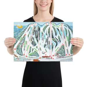 Ski Da UP Powderhorn Map Poster