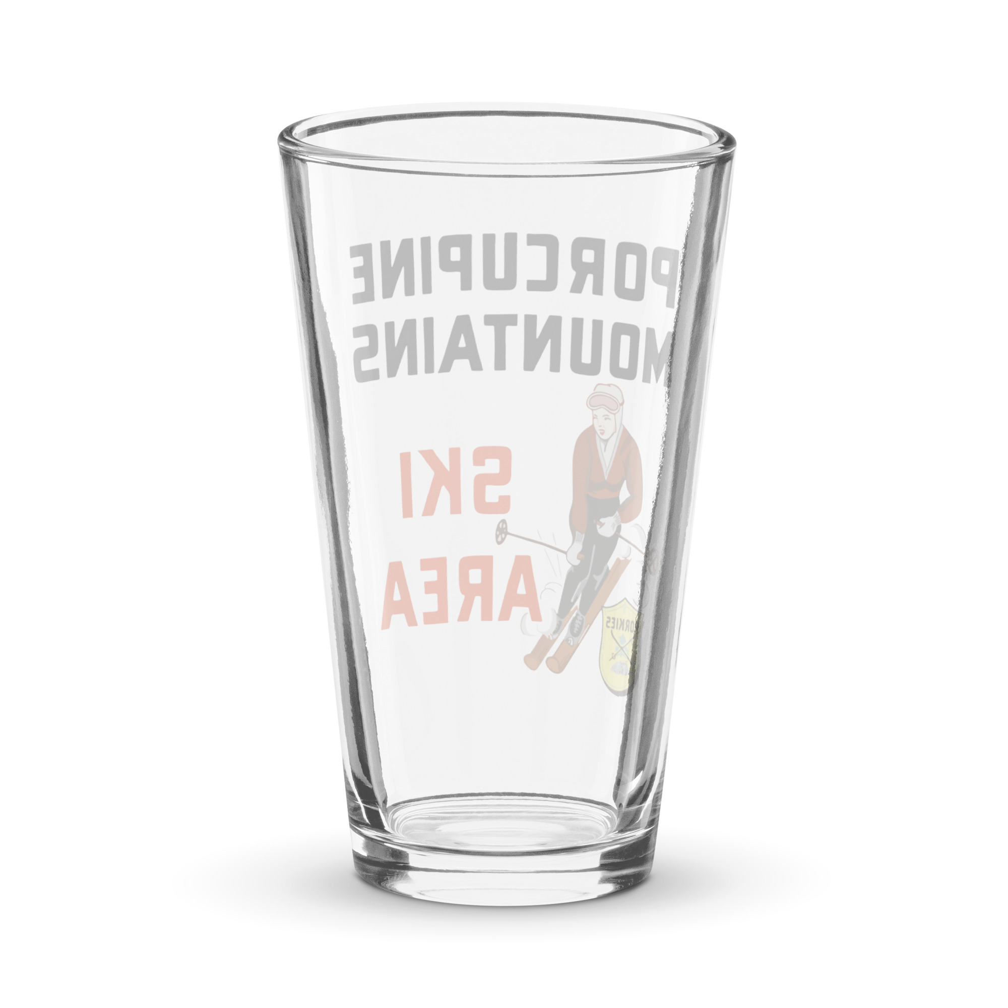 Ski Da UP Porkies Sign pint glass - Image 3