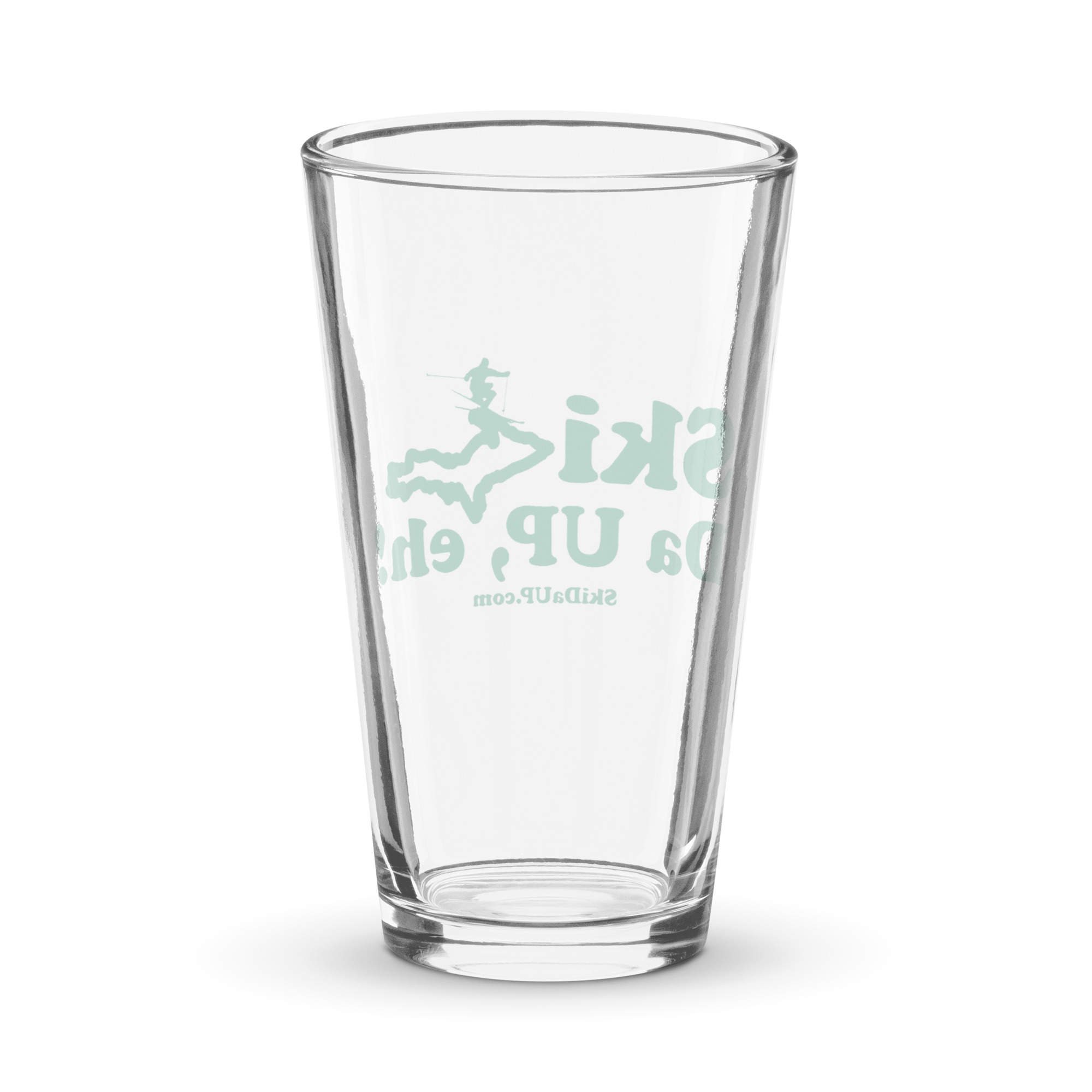 Ski Da UP, eh! Logo pint glass - Image 2