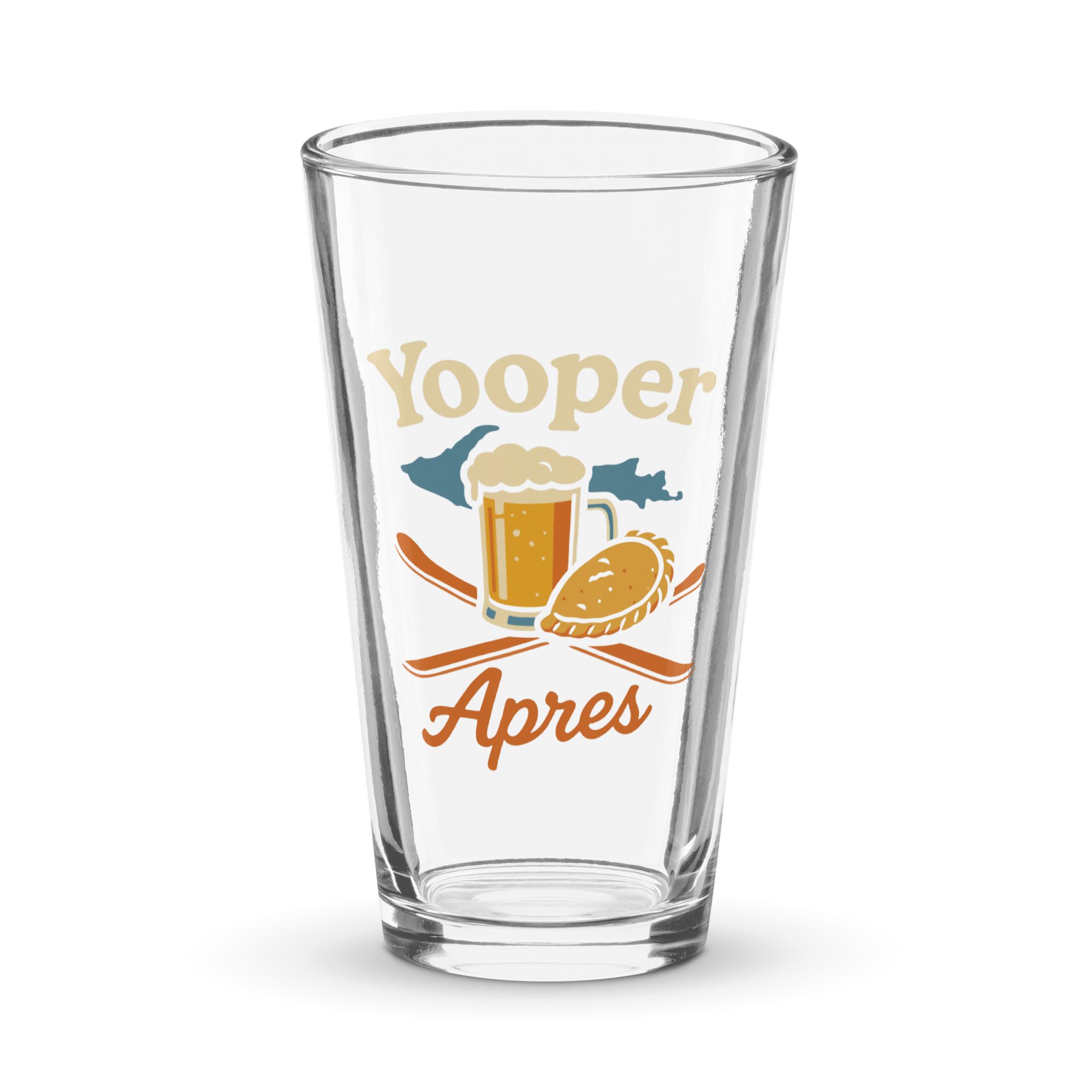 Ski Da UP Yooper Apres pint glass