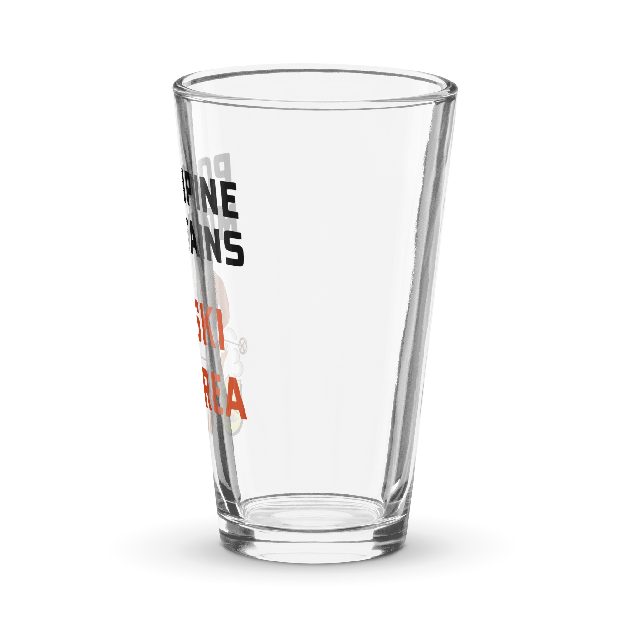 Ski Da UP Porkies Sign pint glass - Image 5