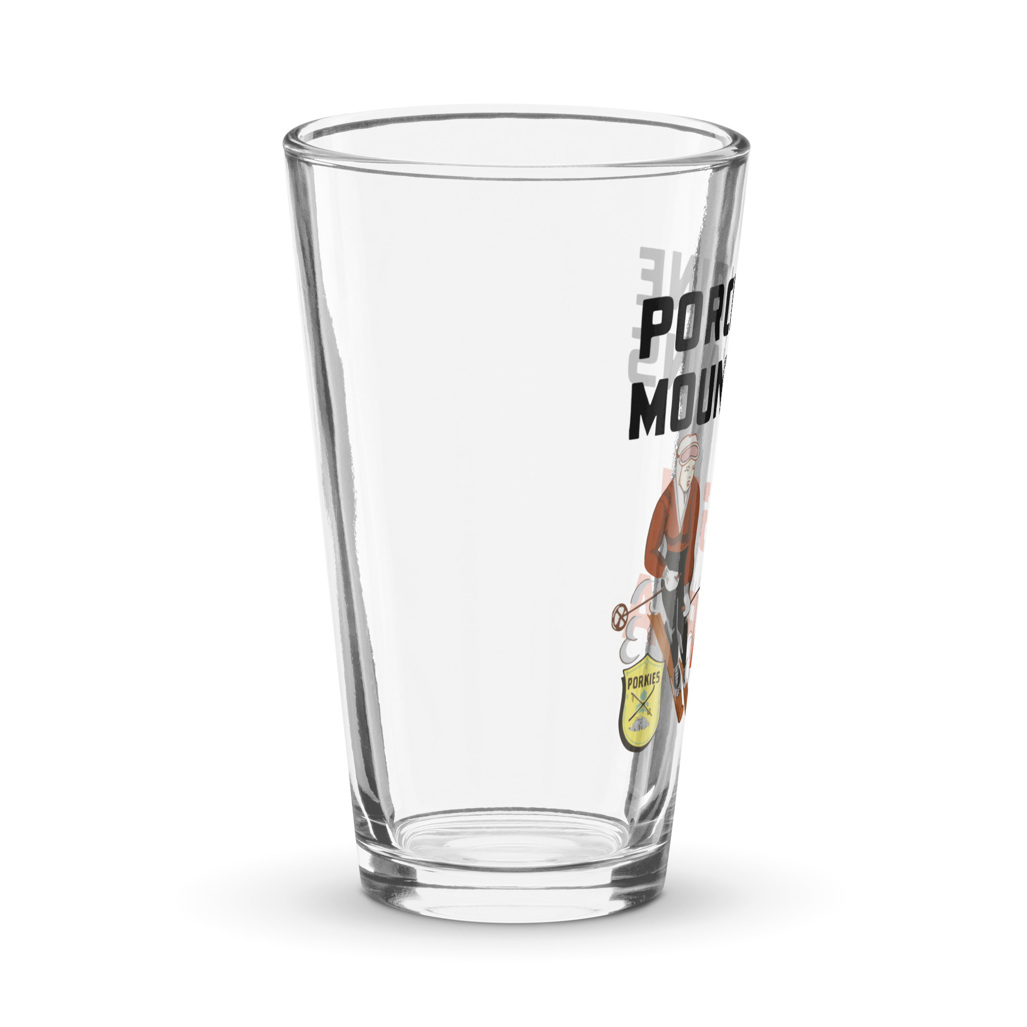 Ski Da UP Porkies Sign pint glass - Image 4