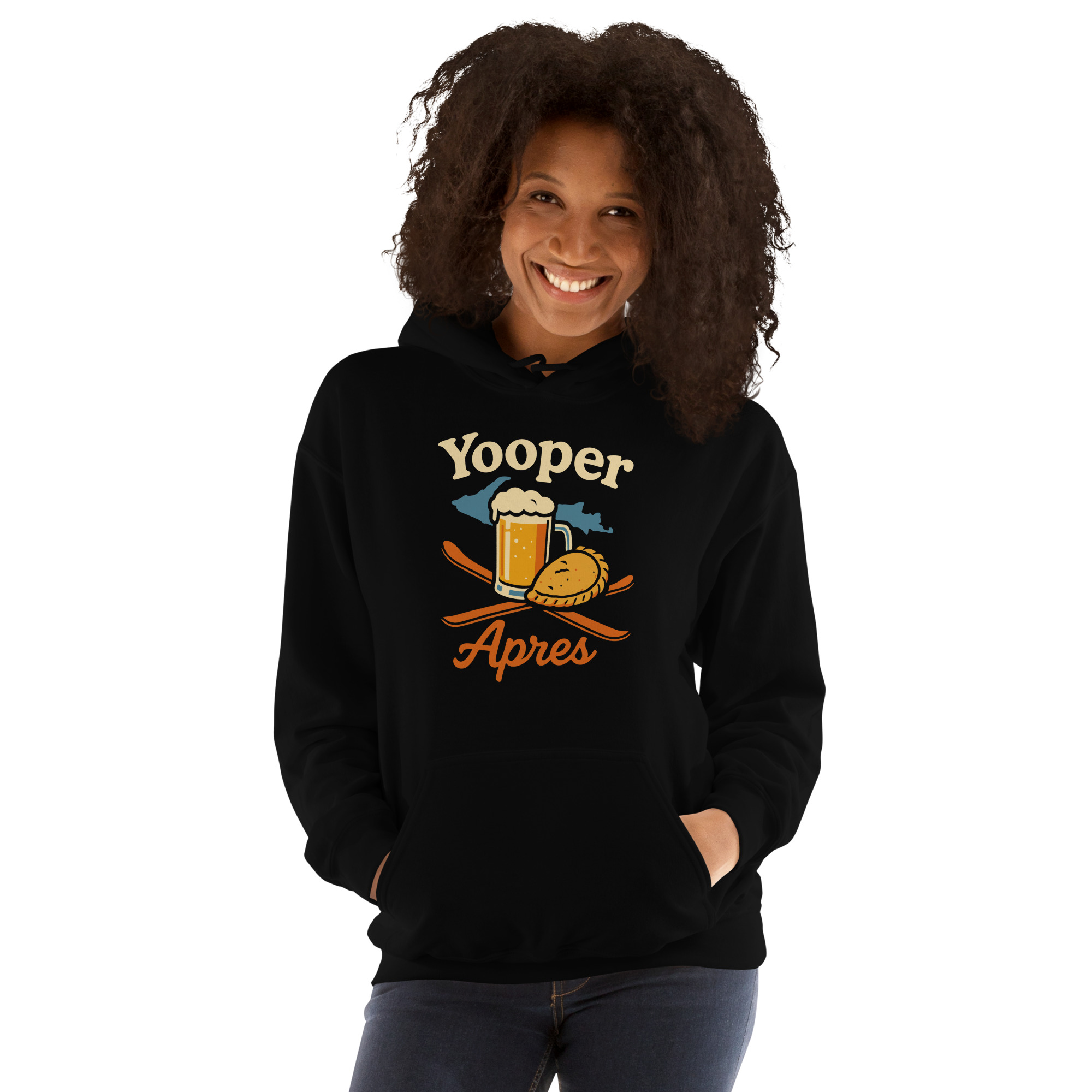 Ski Da UP Yooper Apres Unisex Hoodie - Image 3