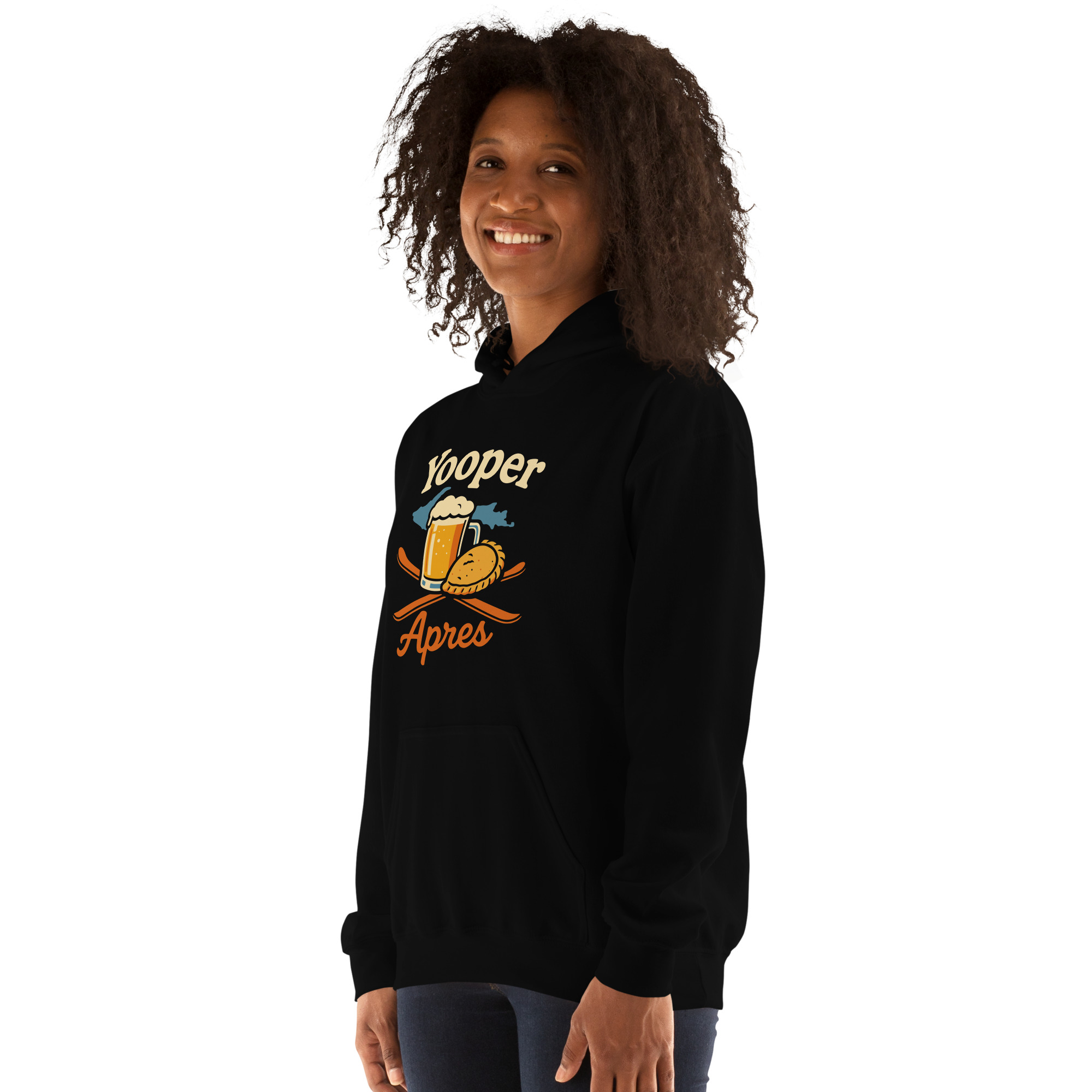 Ski Da UP Yooper Apres Unisex Hoodie - Image 5