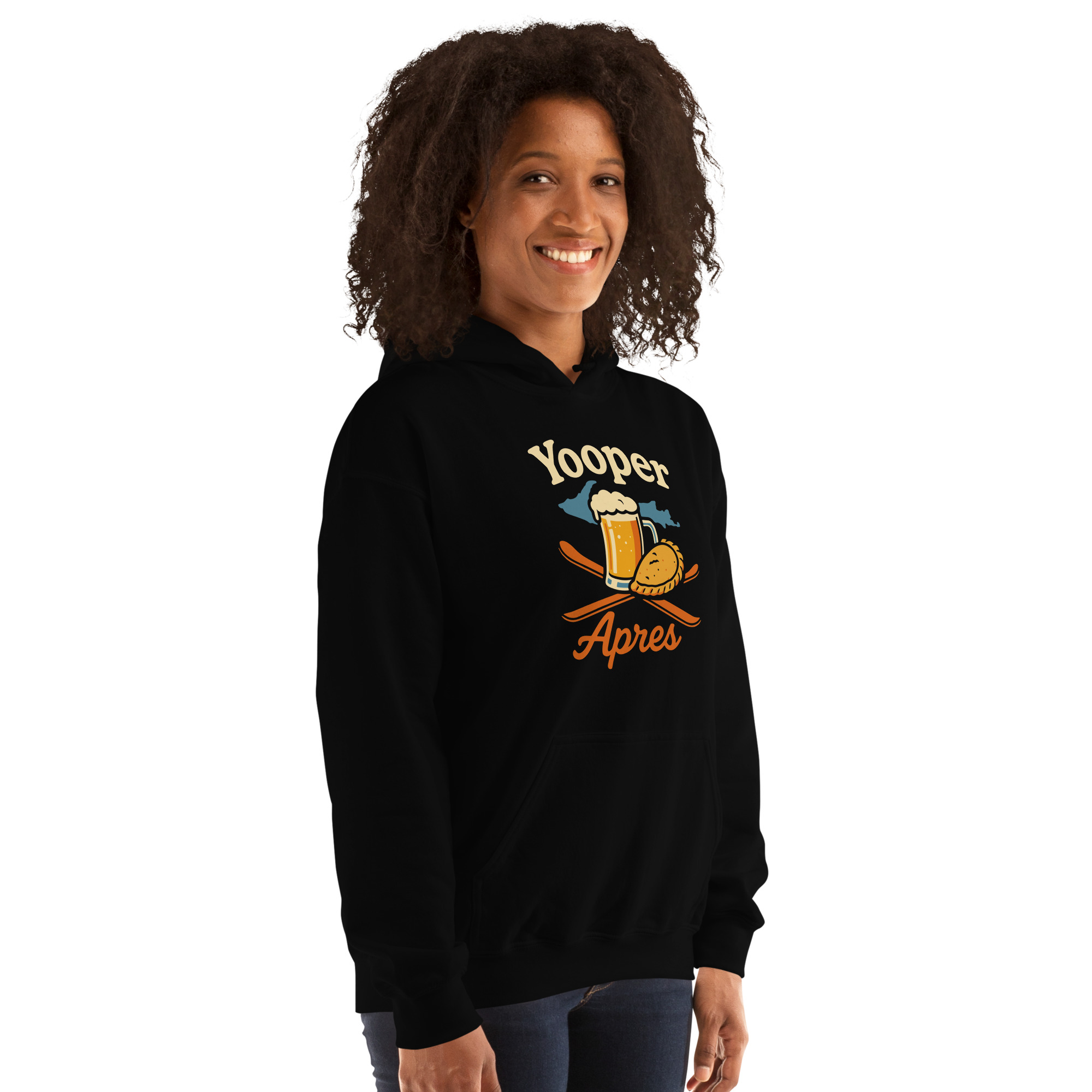 Ski Da UP Yooper Apres Unisex Hoodie - Image 7