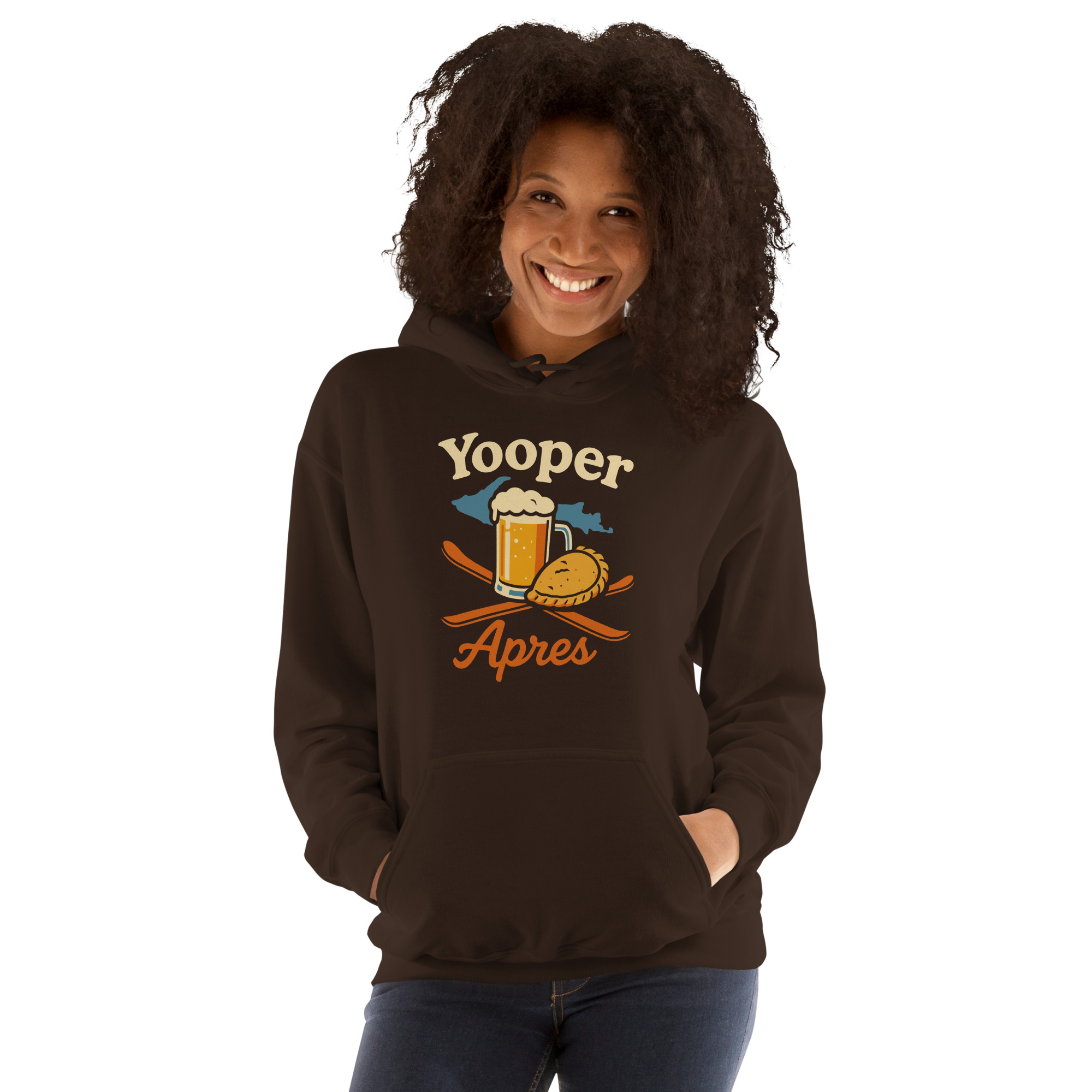 Ski Da UP Yooper Apres Unisex Hoodie - Image 15