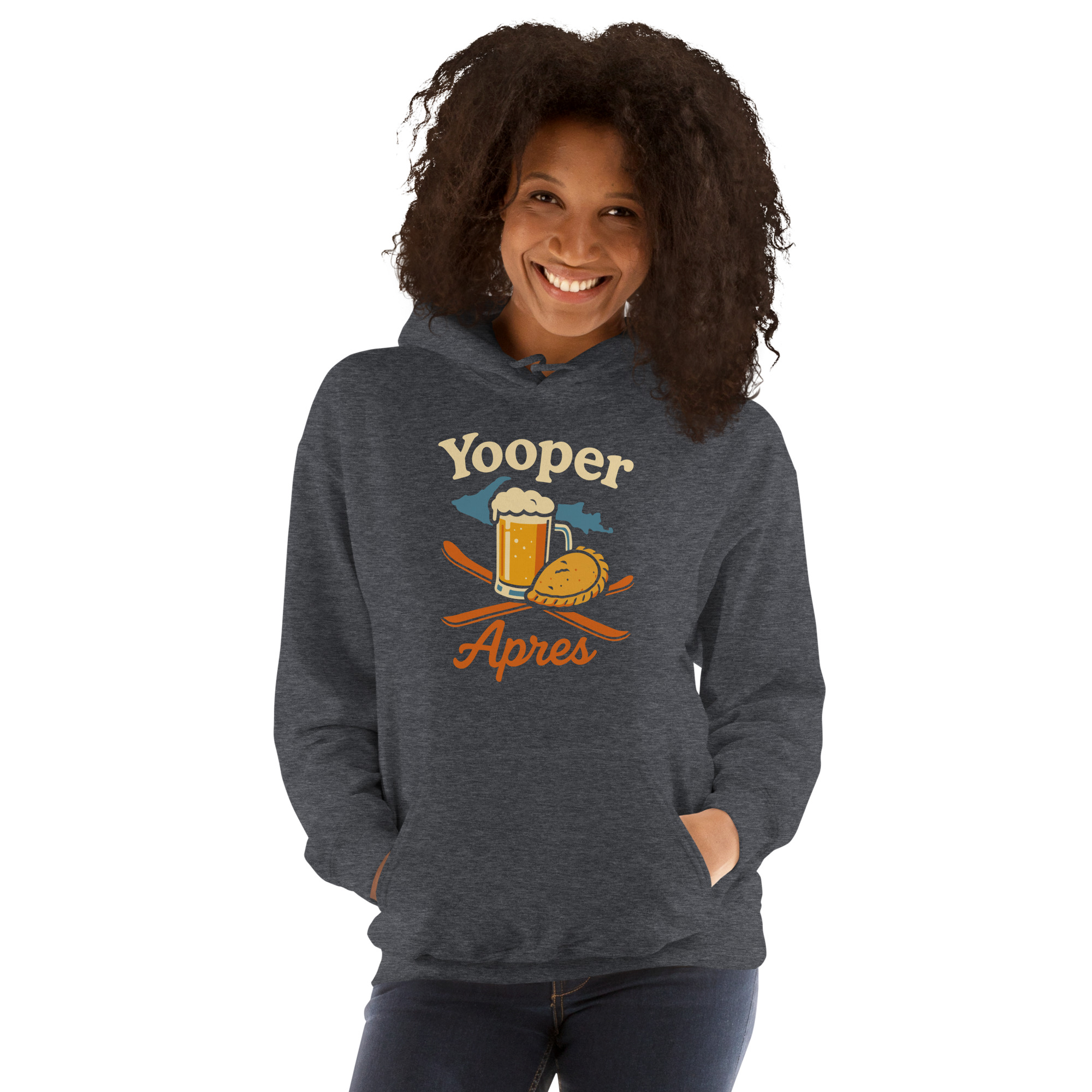 Ski Da UP Yooper Apres Unisex Hoodie - Image 21
