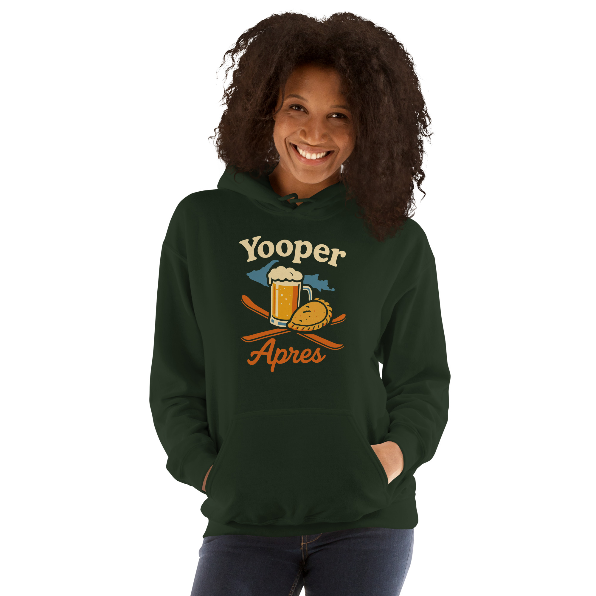 Ski Da UP Yooper Apres Unisex Hoodie - Image 27