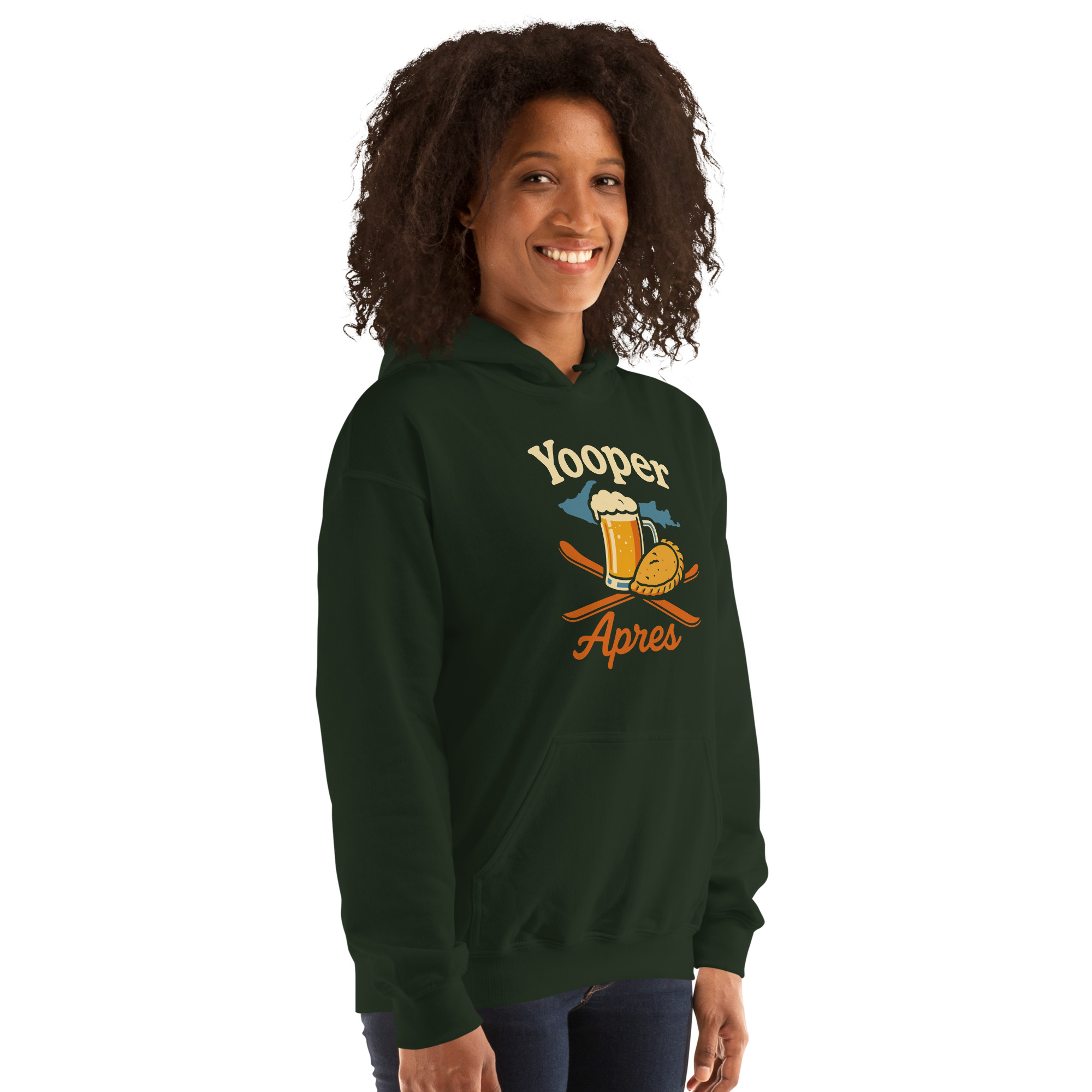 Ski Da UP Yooper Apres Unisex Hoodie - Image 31