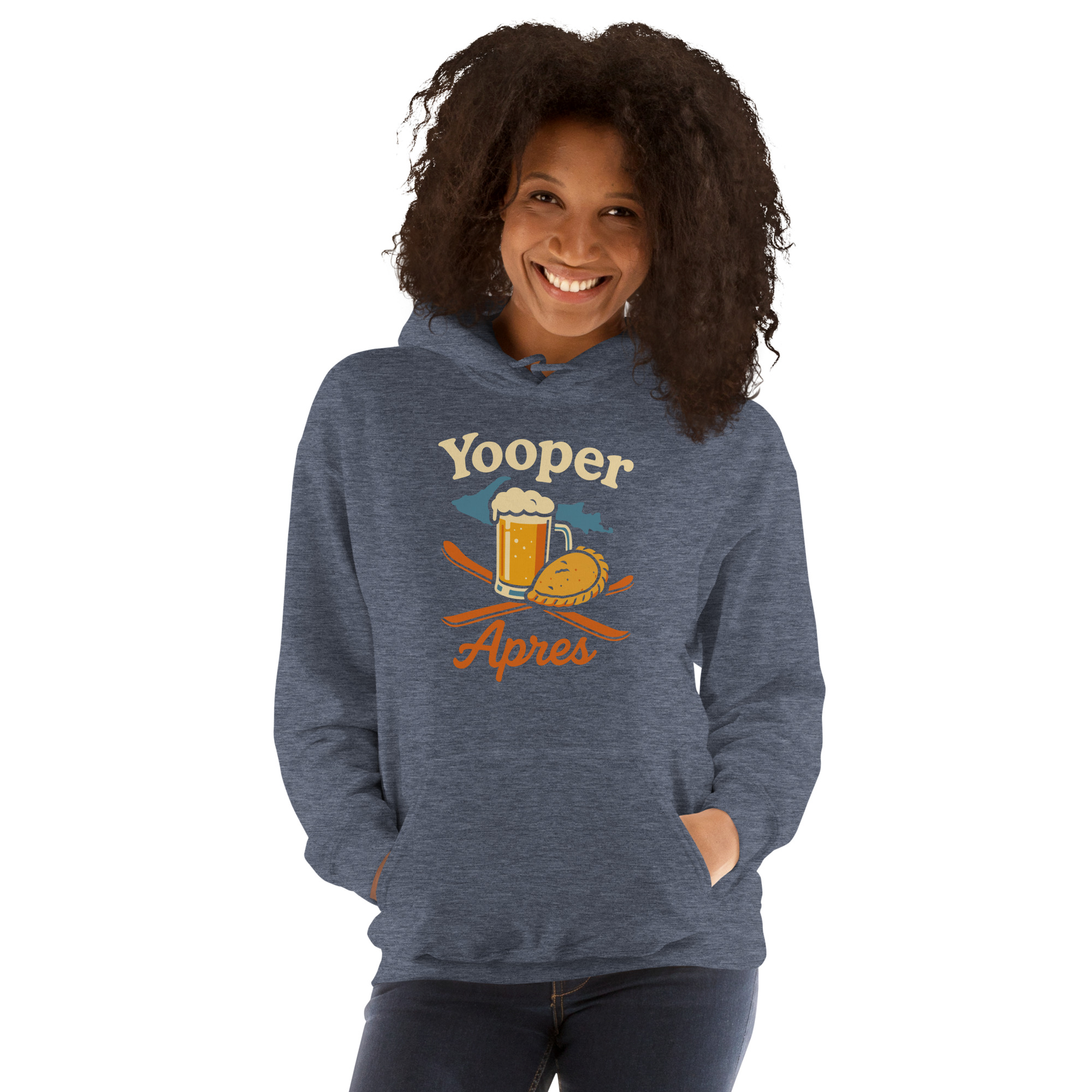 Ski Da UP Yooper Apres Unisex Hoodie - Image 33