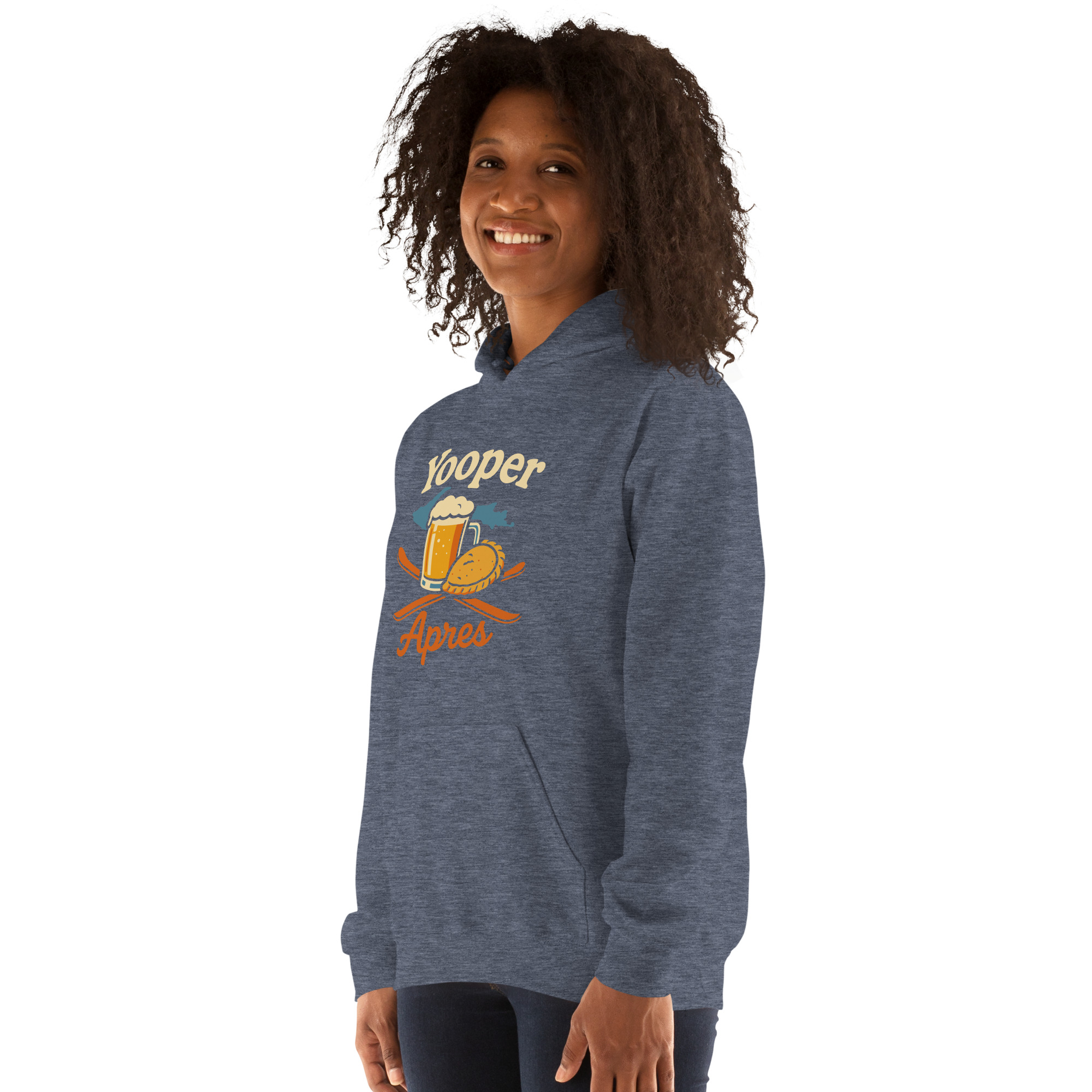 Ski Da UP Yooper Apres Unisex Hoodie - Image 35