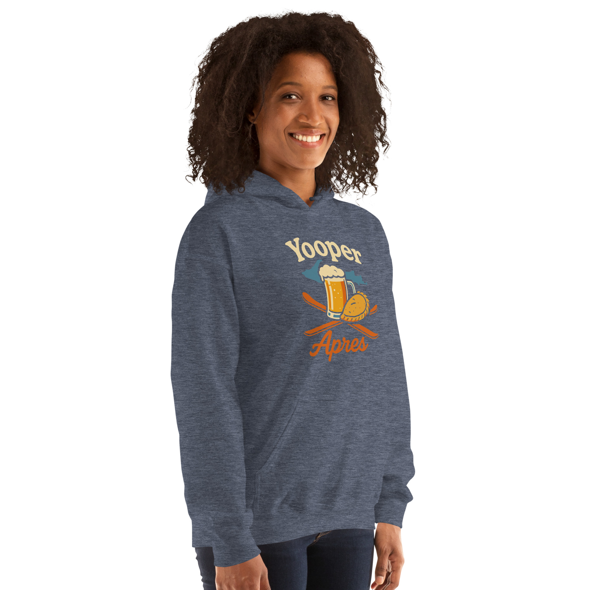 Ski Da UP Yooper Apres Unisex Hoodie - Image 37