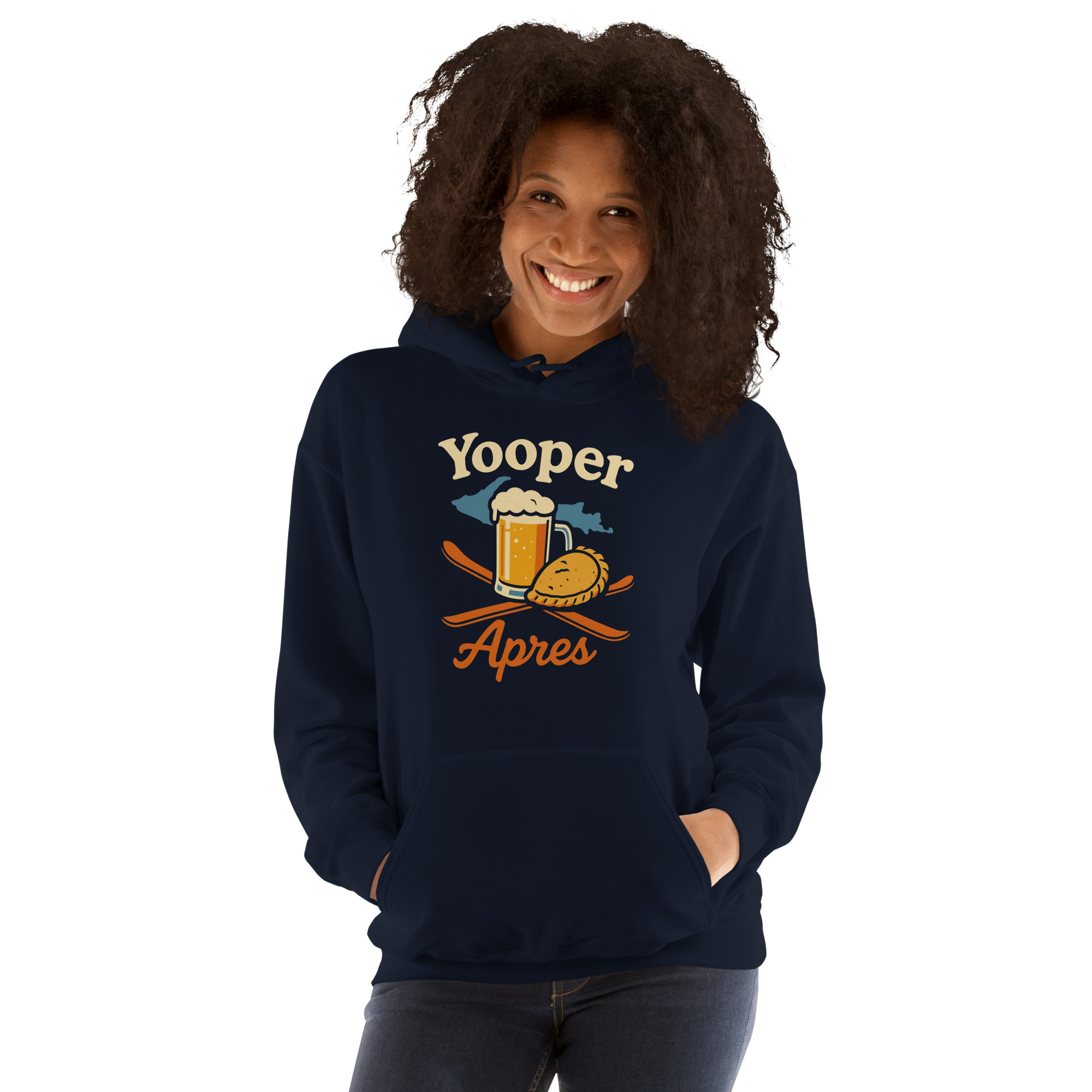 Ski Da UP Yooper Apres Unisex Hoodie - Image 45