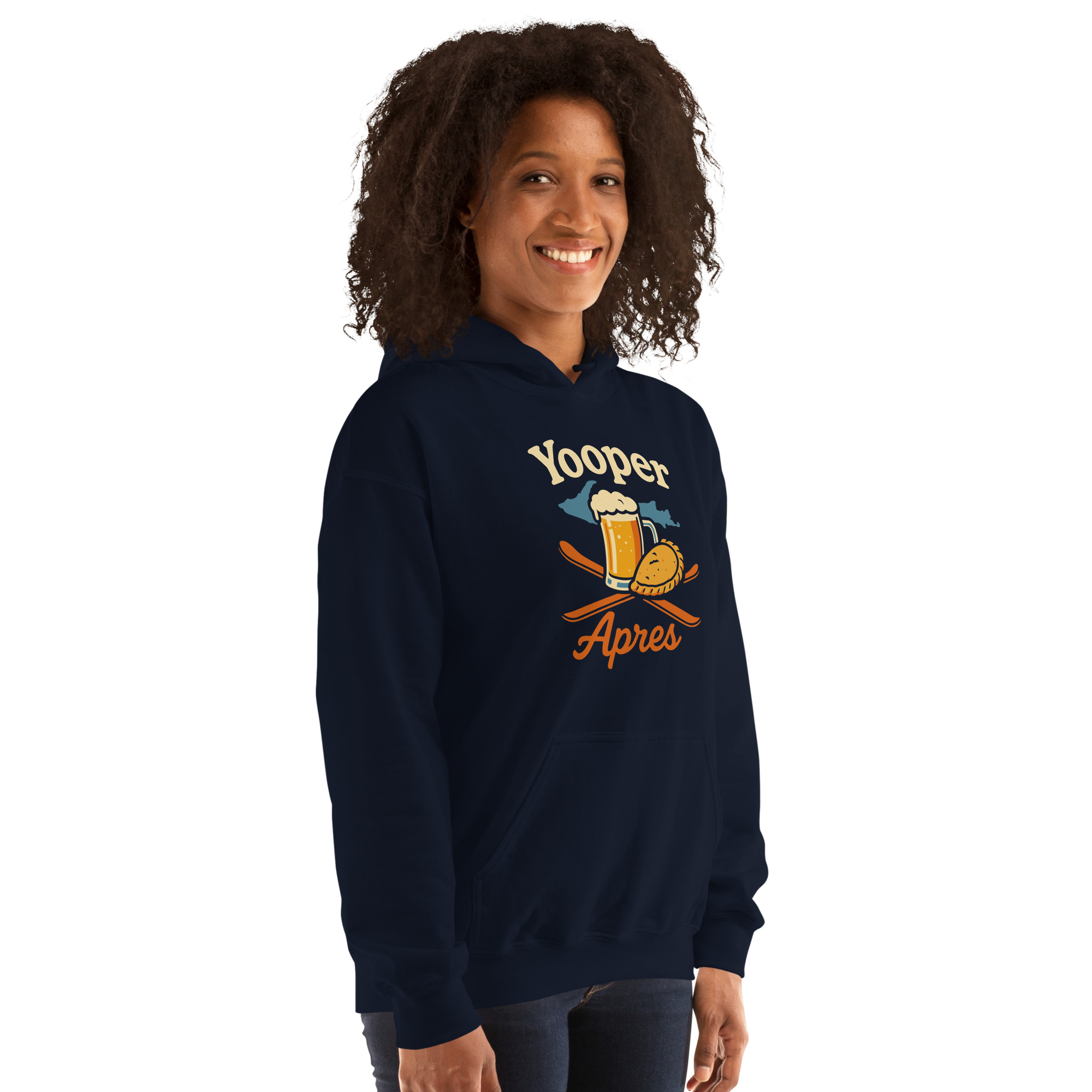 Ski Da UP Yooper Apres Unisex Hoodie - Image 49