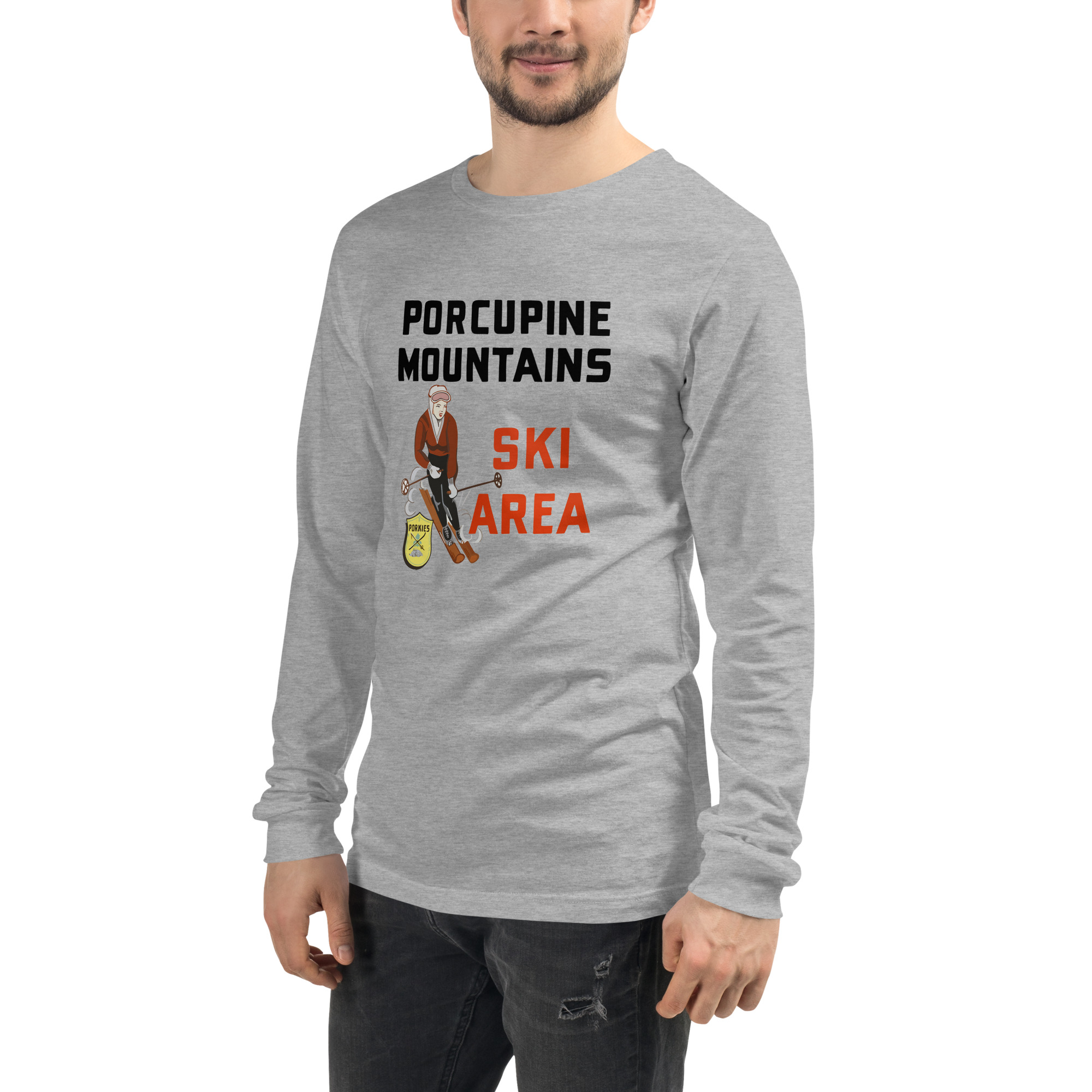 Ski Da UP Porkies Sign Unisex Long Sleeve Tee - Image 17