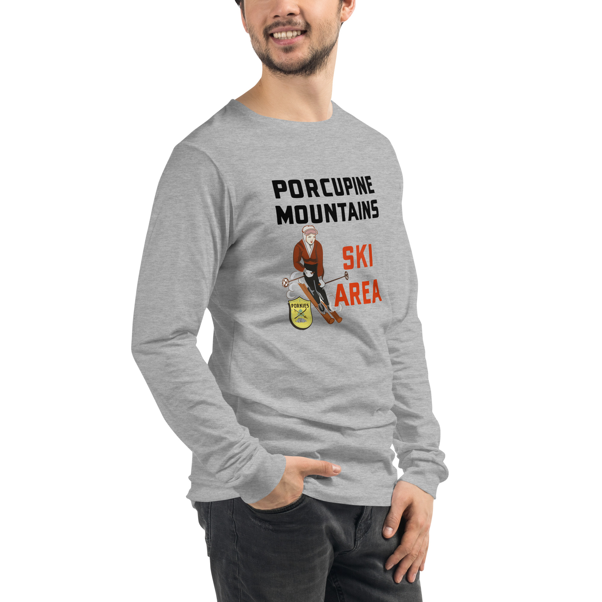 Ski Da UP Porkies Sign Unisex Long Sleeve Tee - Image 18