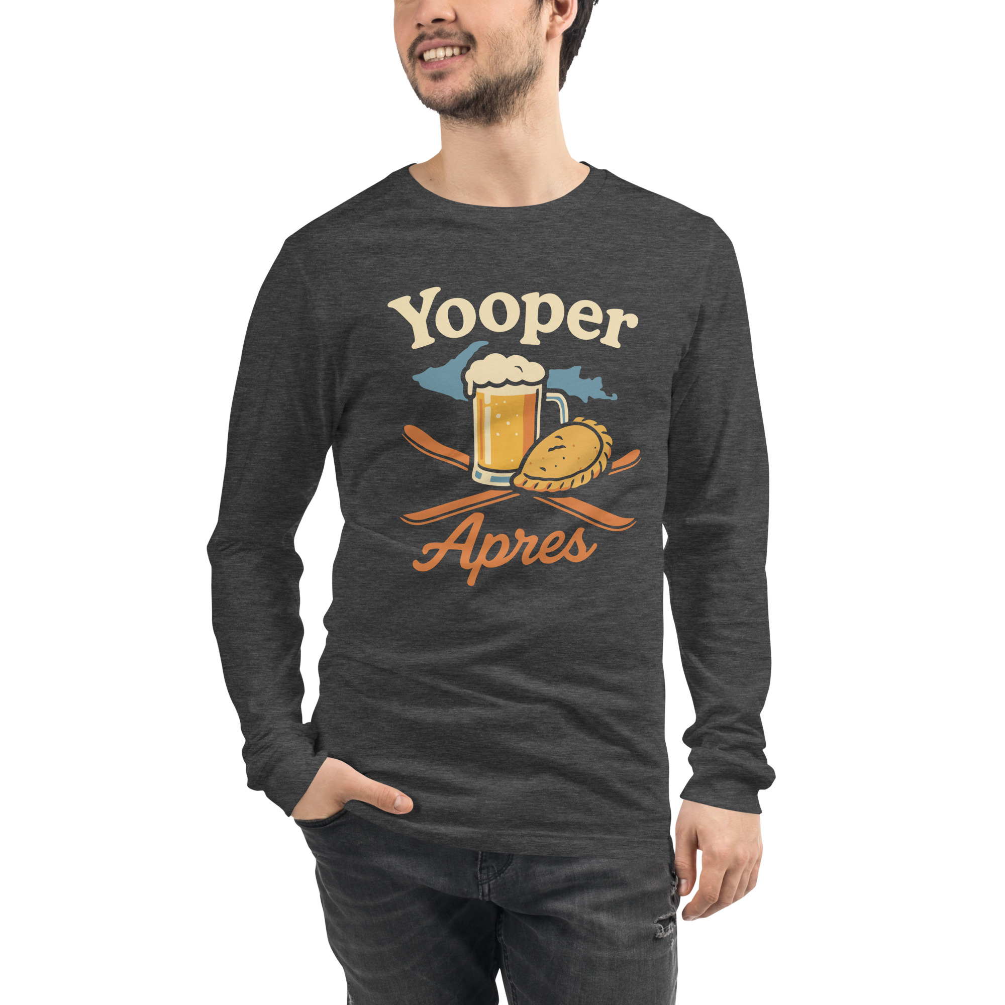 Ski Da UP Yooper Apres Unisex Long Sleeve Tee - Image 19