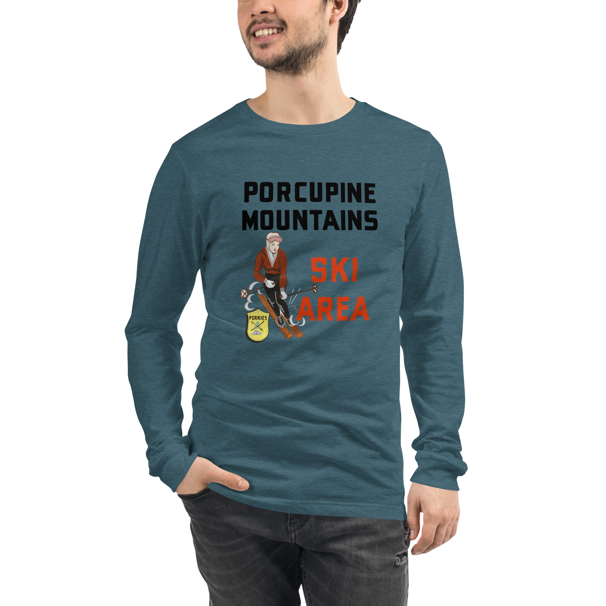 Ski Da UP Porkies Sign Unisex Long Sleeve Tee