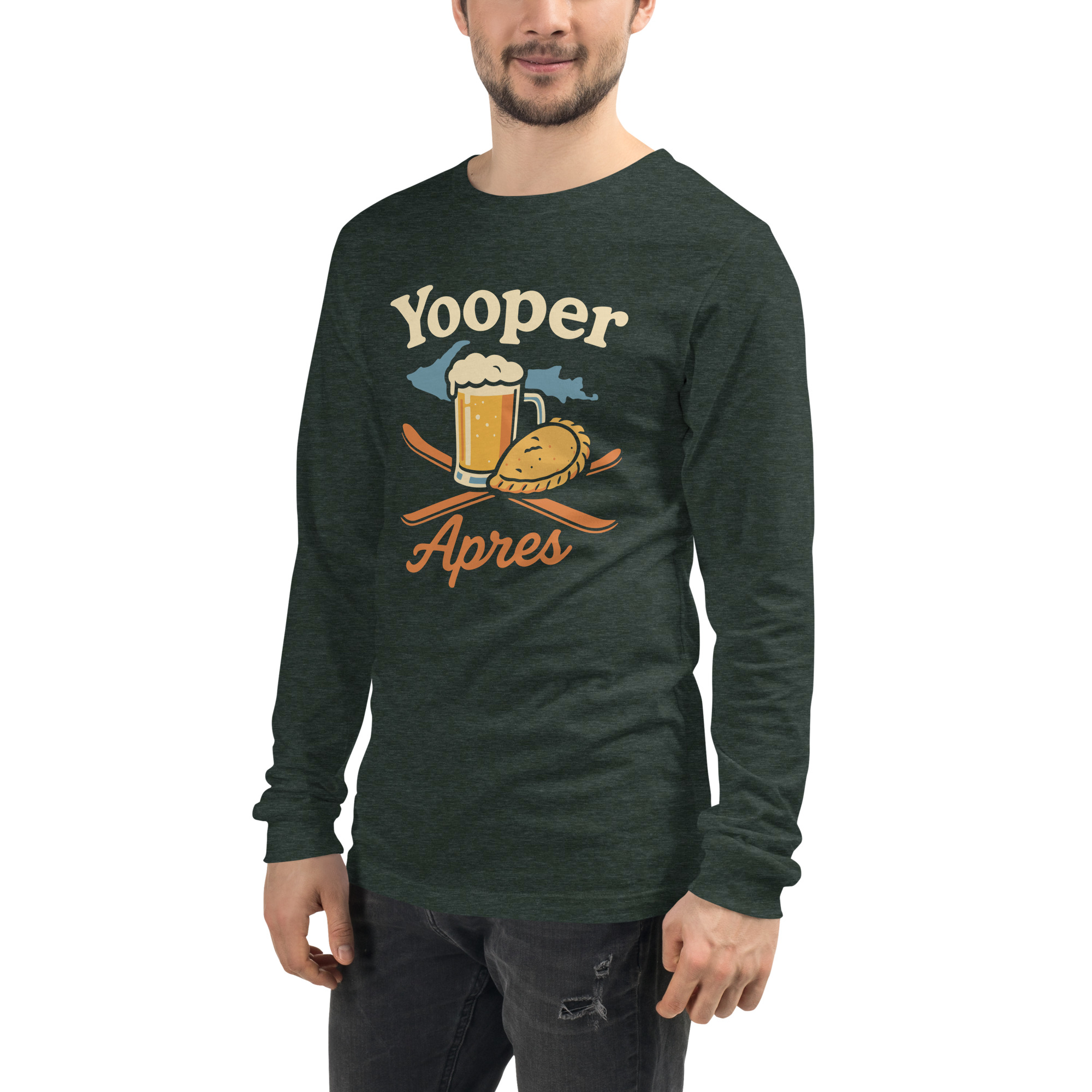 Ski Da UP Yooper Apres Unisex Long Sleeve Tee - Image 17