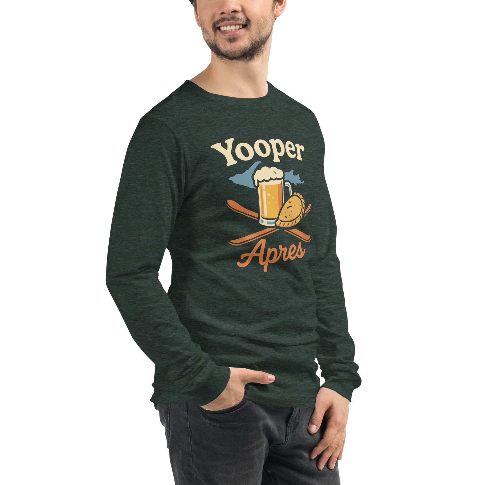 Ski Da UP Yooper Apres Unisex Long Sleeve Tee - Image 18