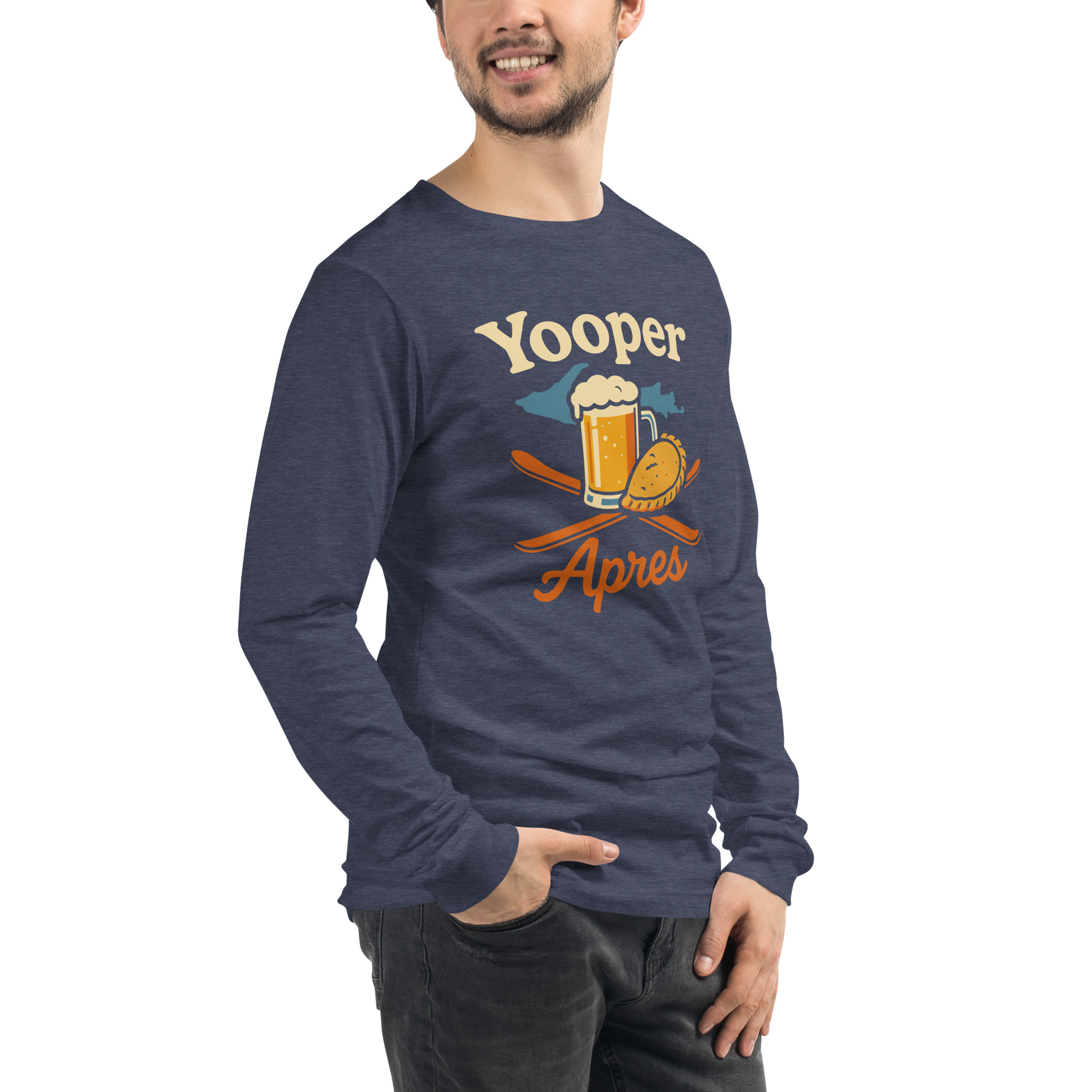 Ski Da UP Yooper Apres Unisex Long Sleeve Tee - Image 30
