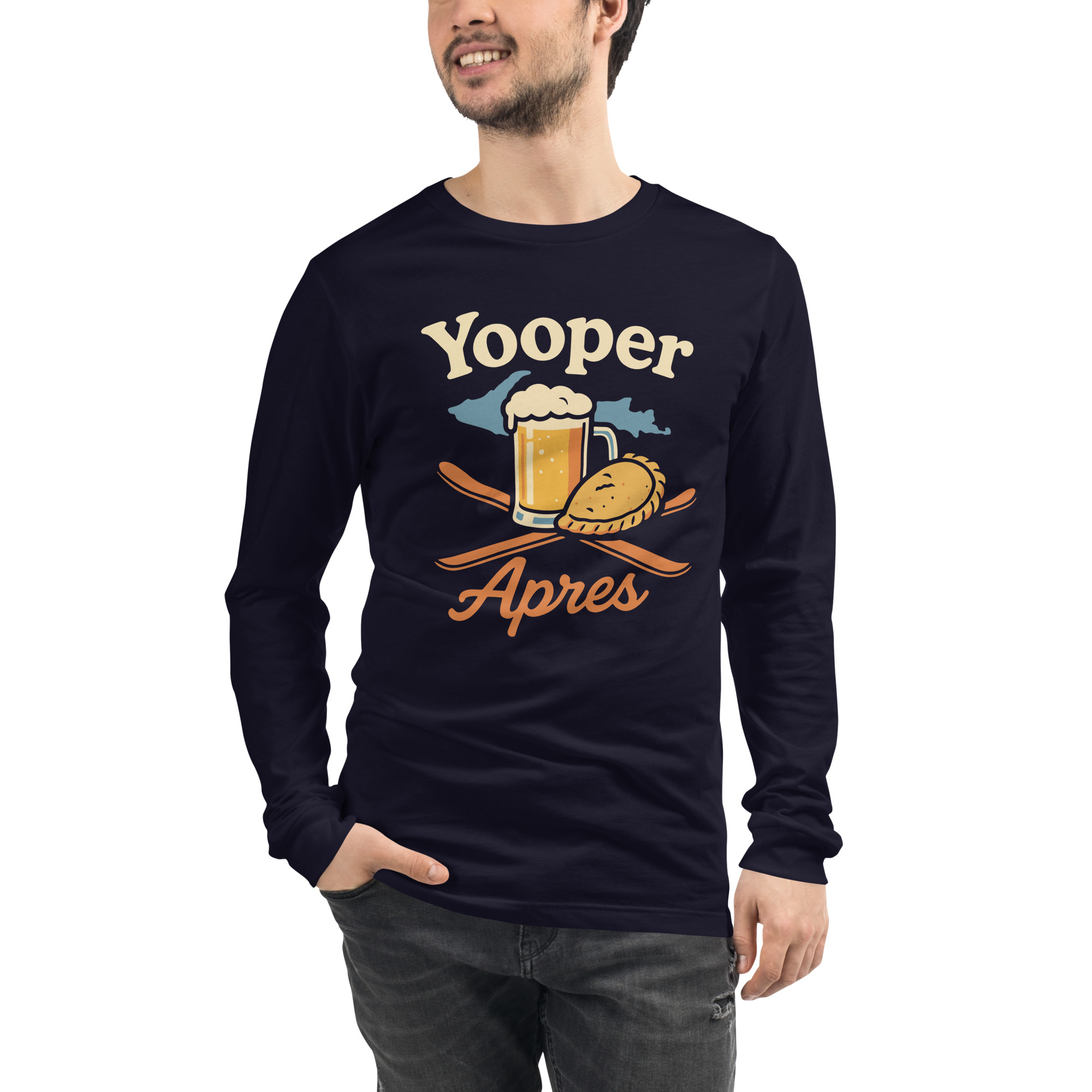 Ski Da UP Yooper Apres Unisex Long Sleeve Tee - Image 7