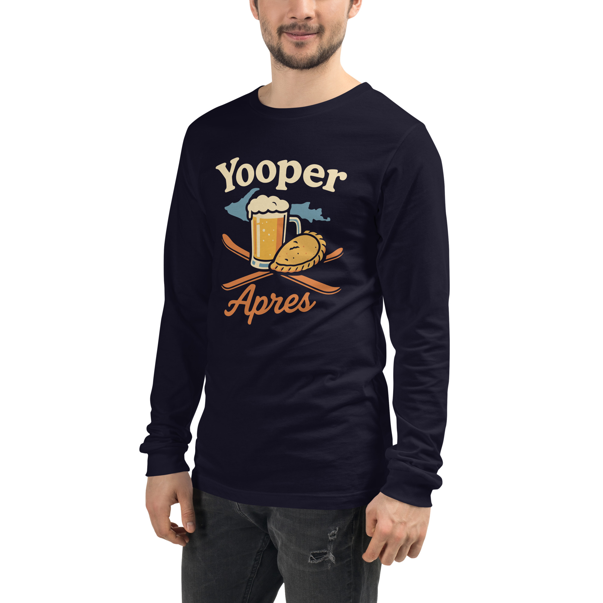 Ski Da UP Yooper Apres Unisex Long Sleeve Tee - Image 11