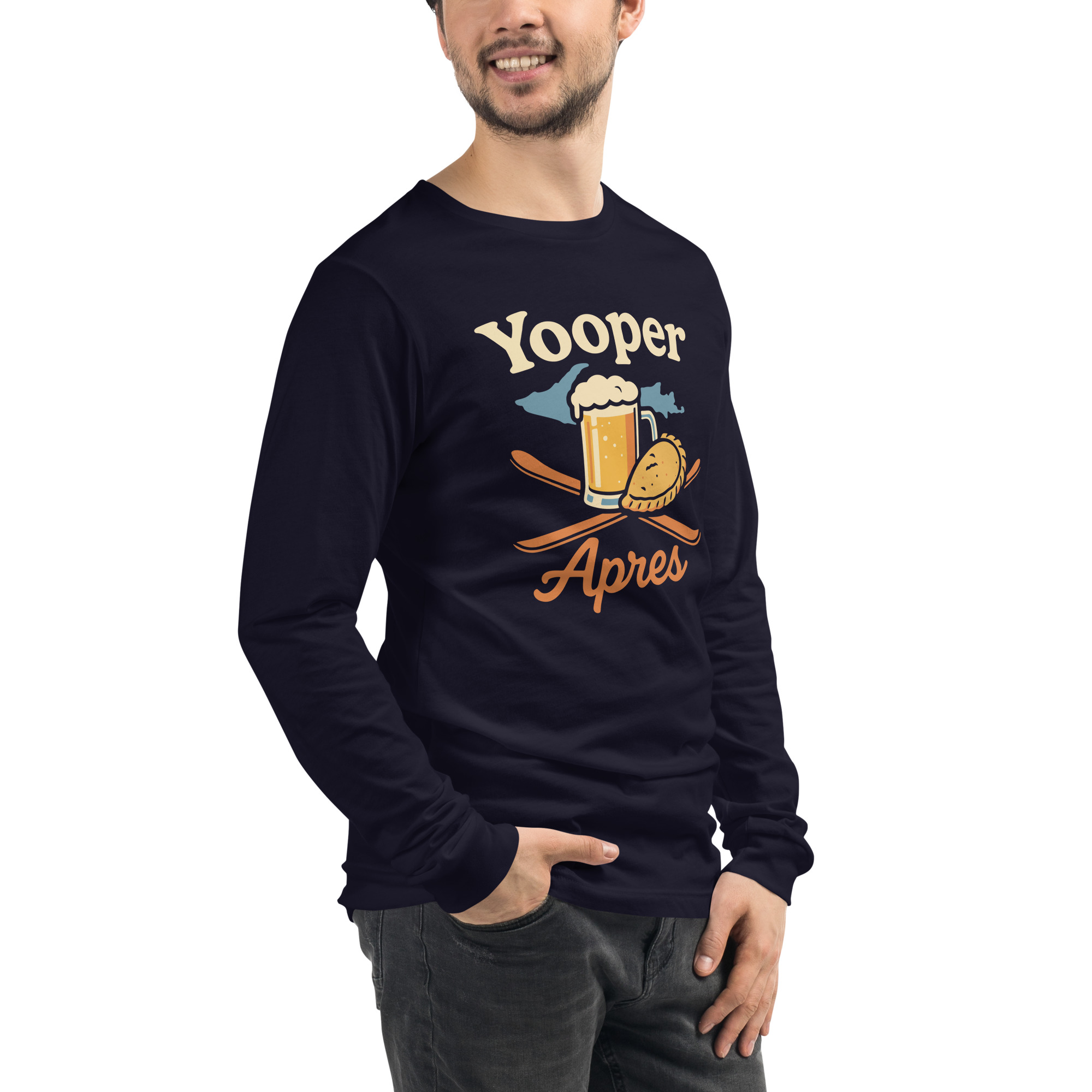 Ski Da UP Yooper Apres Unisex Long Sleeve Tee - Image 12